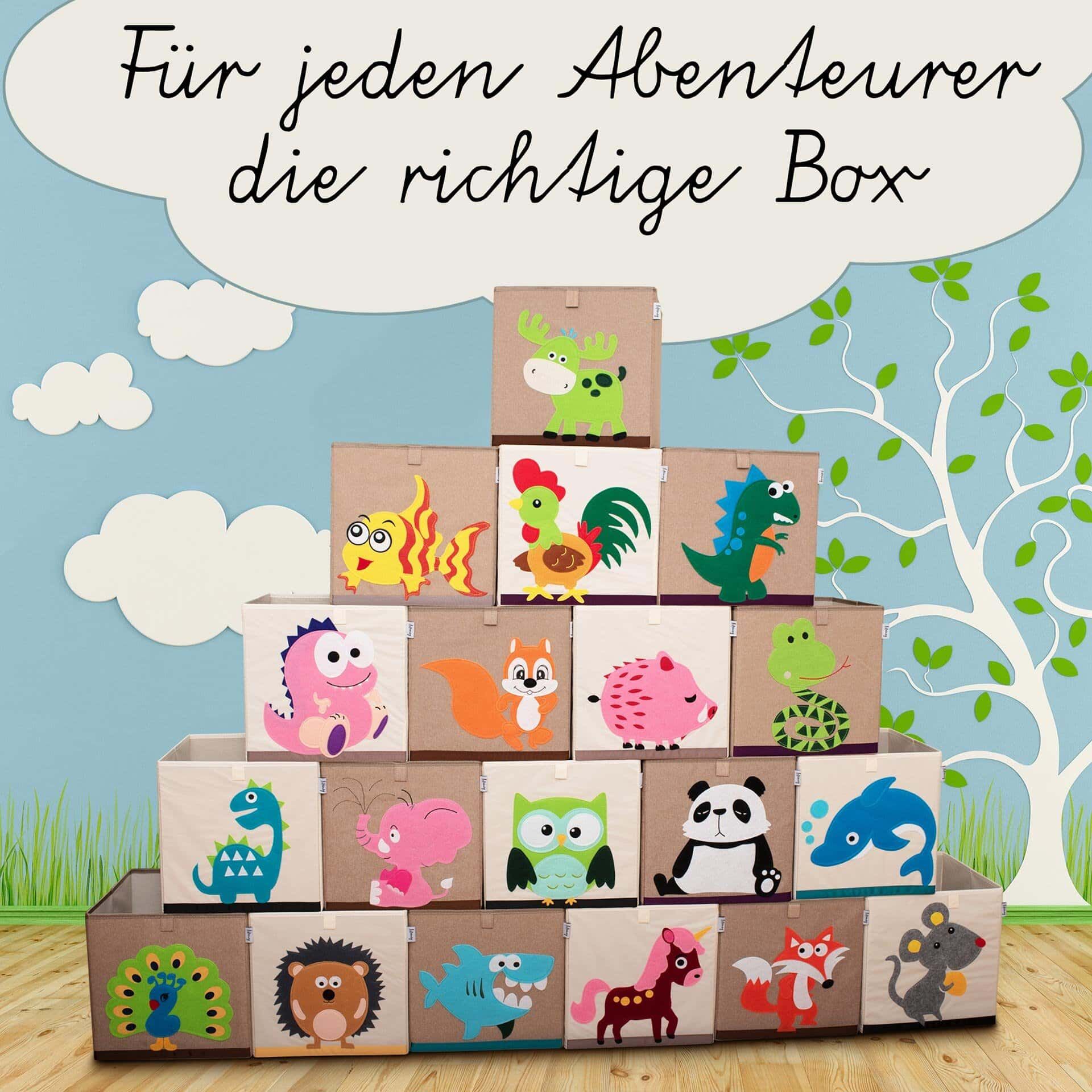 Aufbewahrungsbox Dino, beige, 33x33x33cm