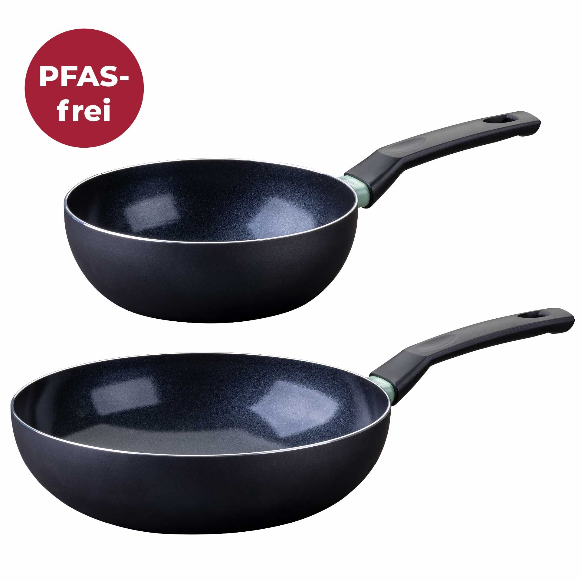 Wokpfannen-Set "Brandao", Keramik, antihaft, Ø20+28cm, 2-tlg.