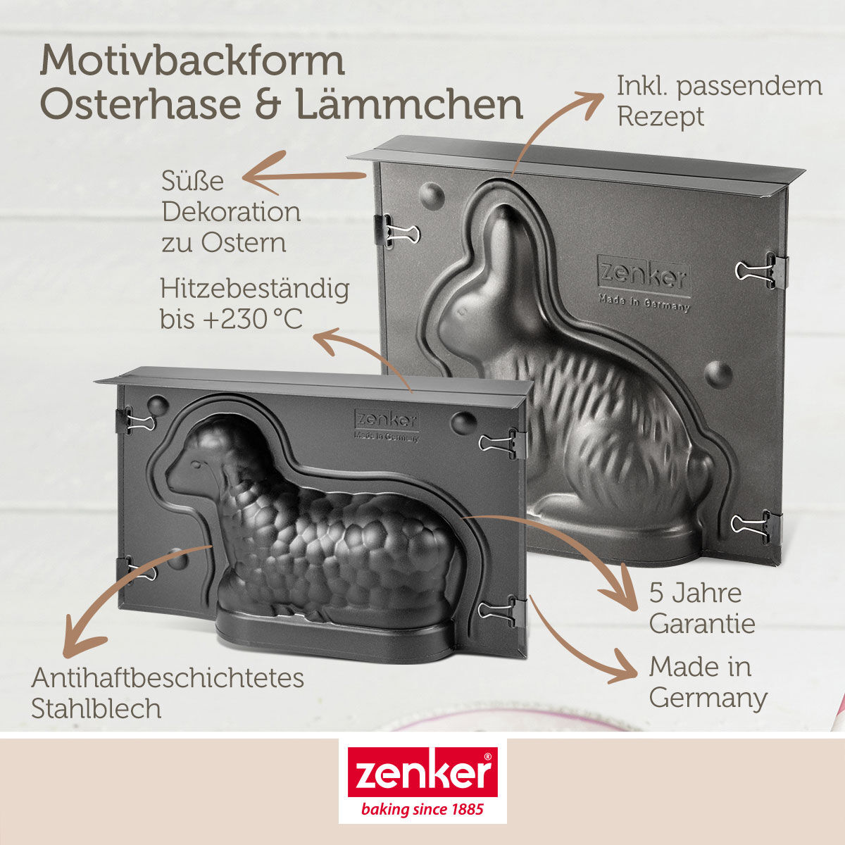 Backformen-Set "Hase und Lämmchen", 2-teilig