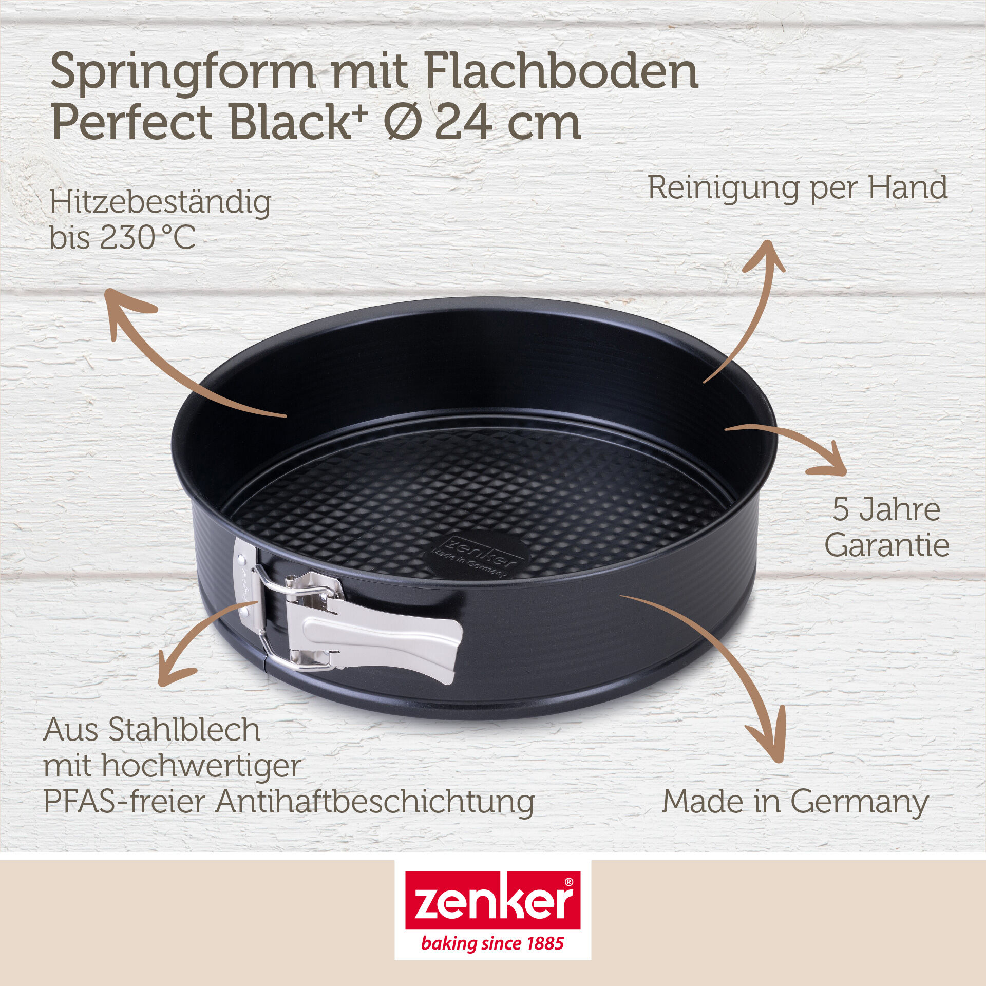 Springform mit Flachboden Perfect Black+, Ø24cm