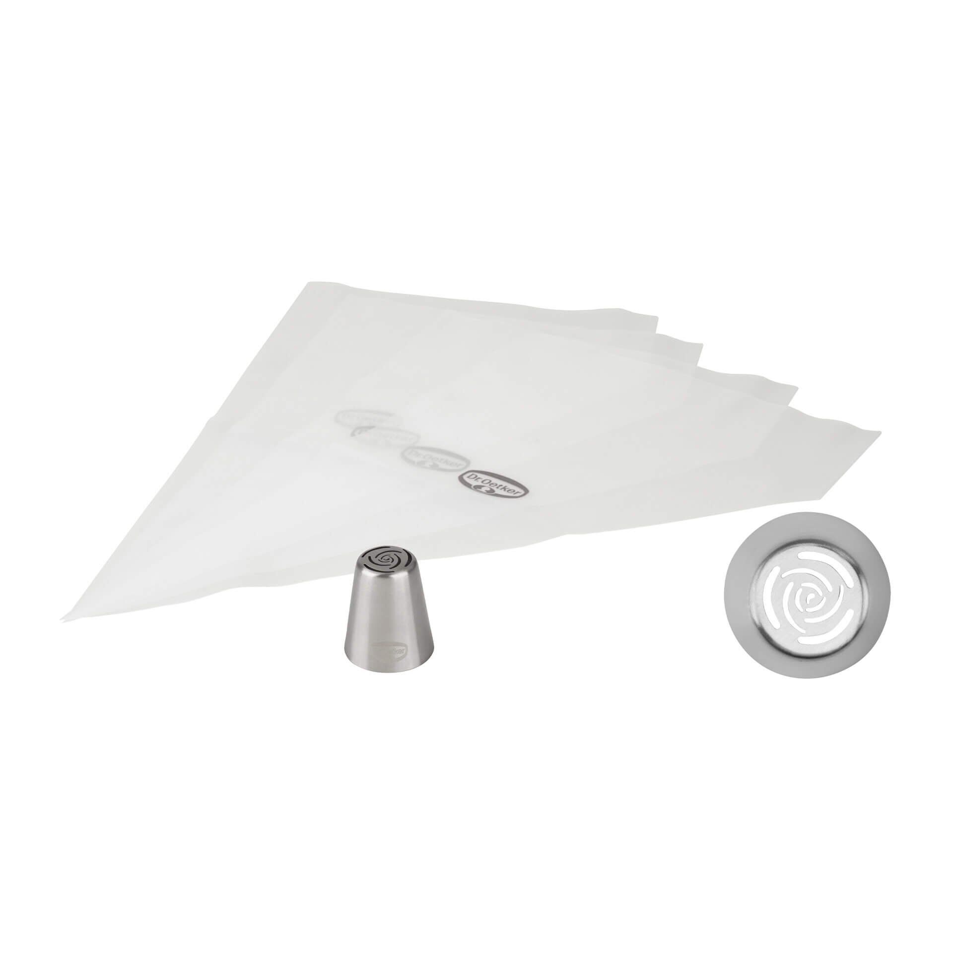 Blüten Tülle Rose inkl. 4 Einwegspritzbeutel, 5-teilig