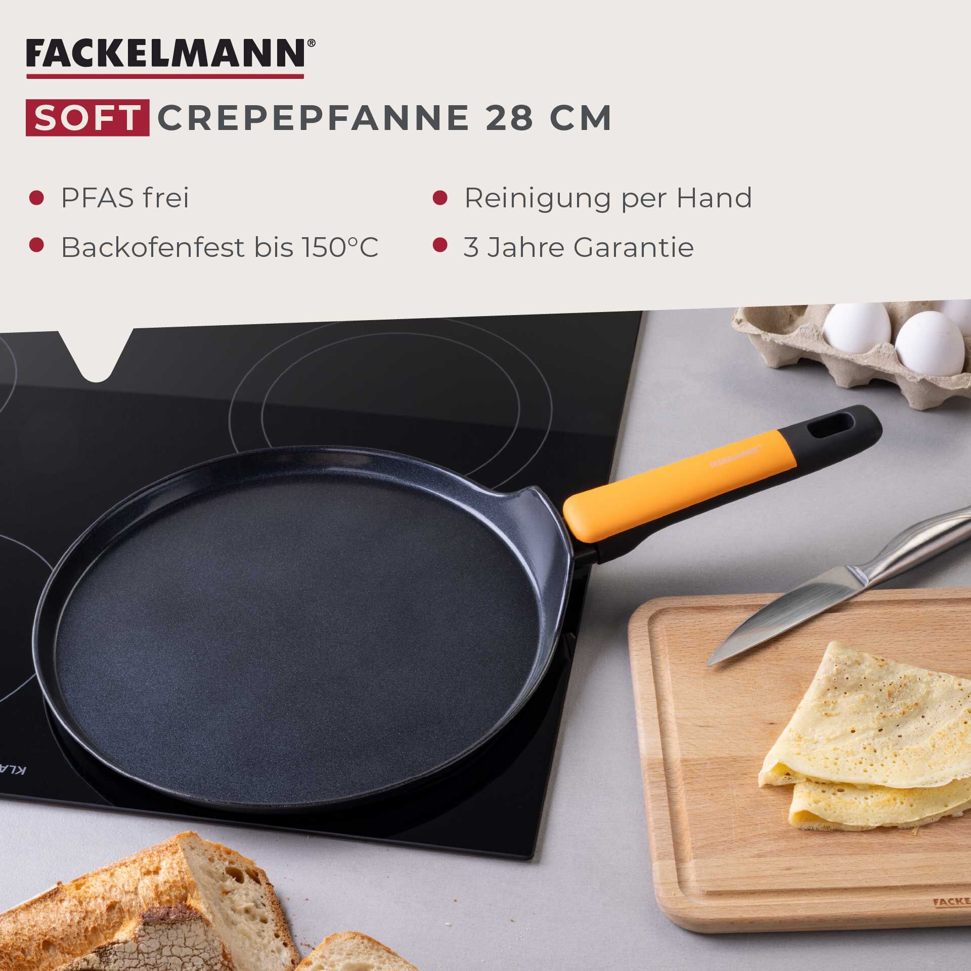 Crepepfanne Soft Collection, Keramik, antihaft, Ø28cm