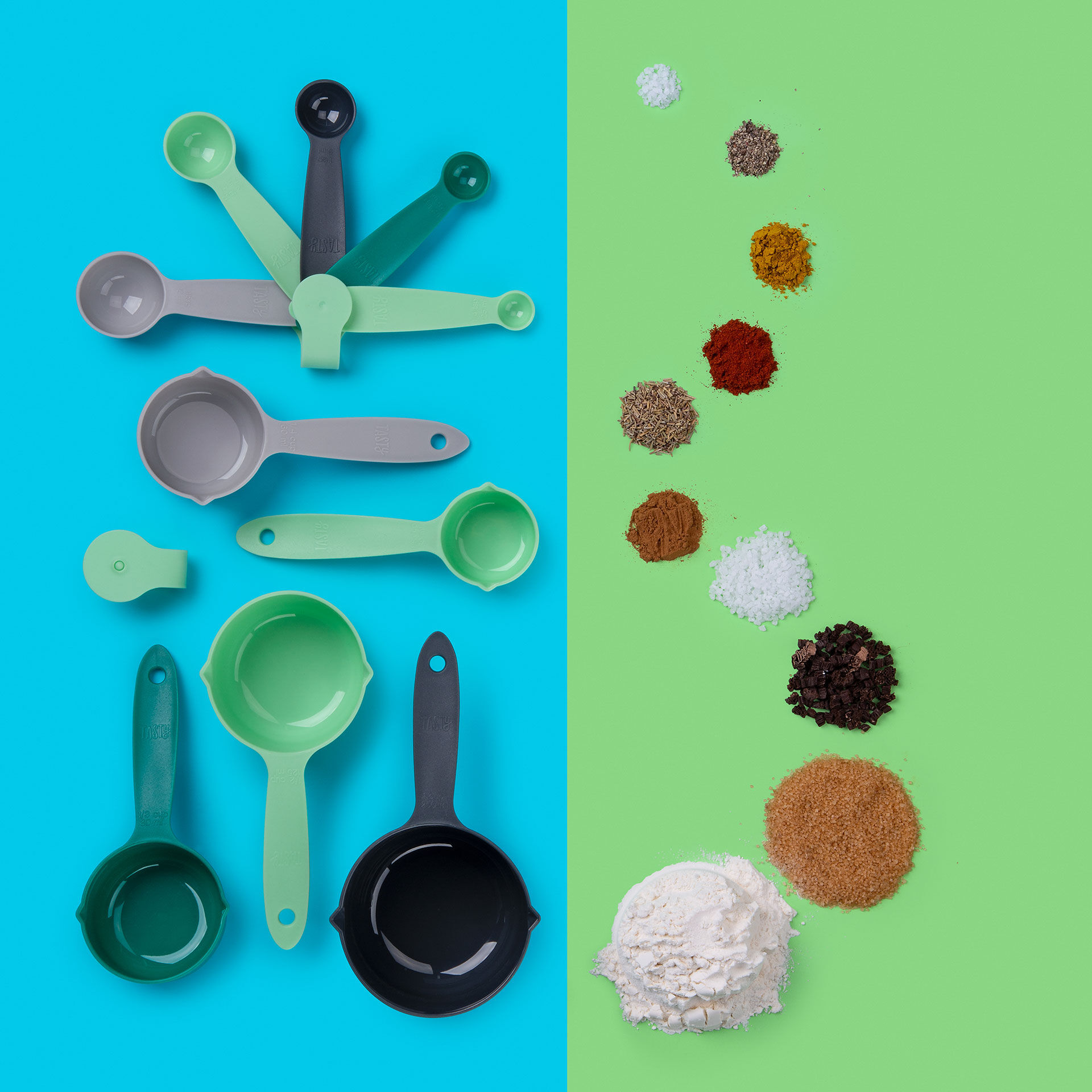 Messlöffel Set 11-teilig - Messbecher & Löffel In Grün