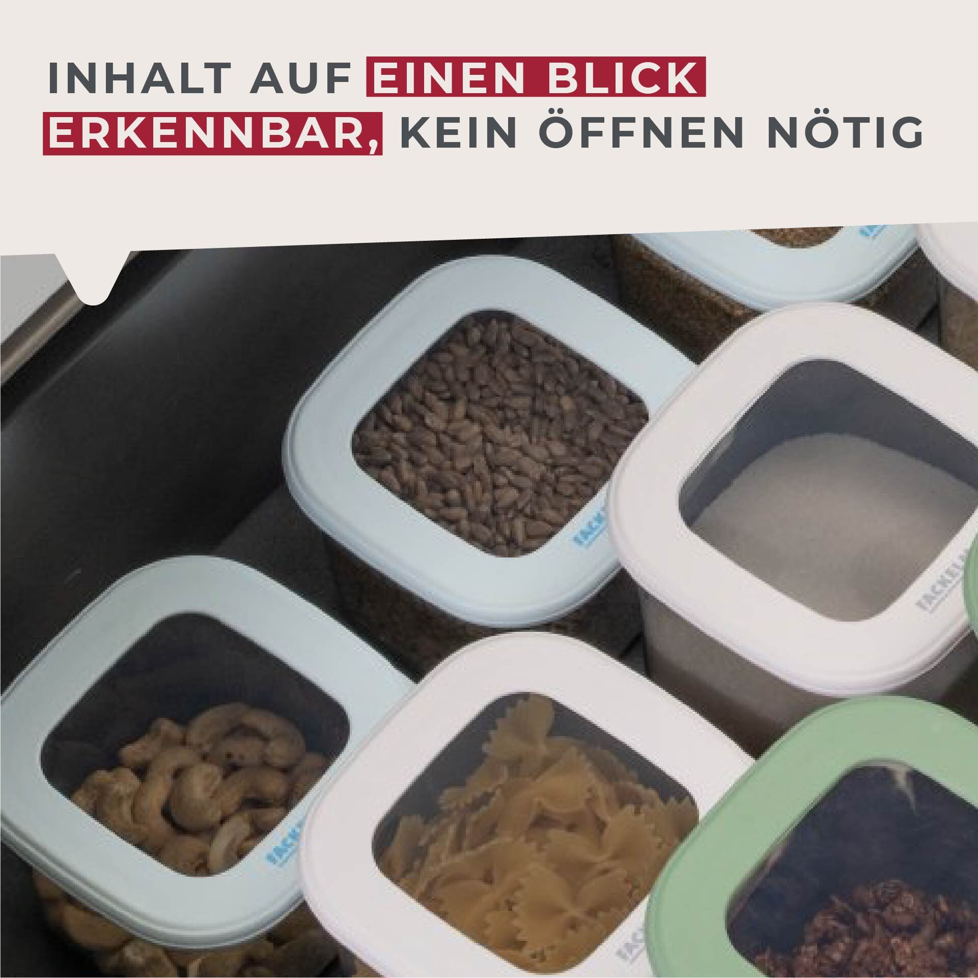 Vorratsdose Be The Move, eckig, 550ml