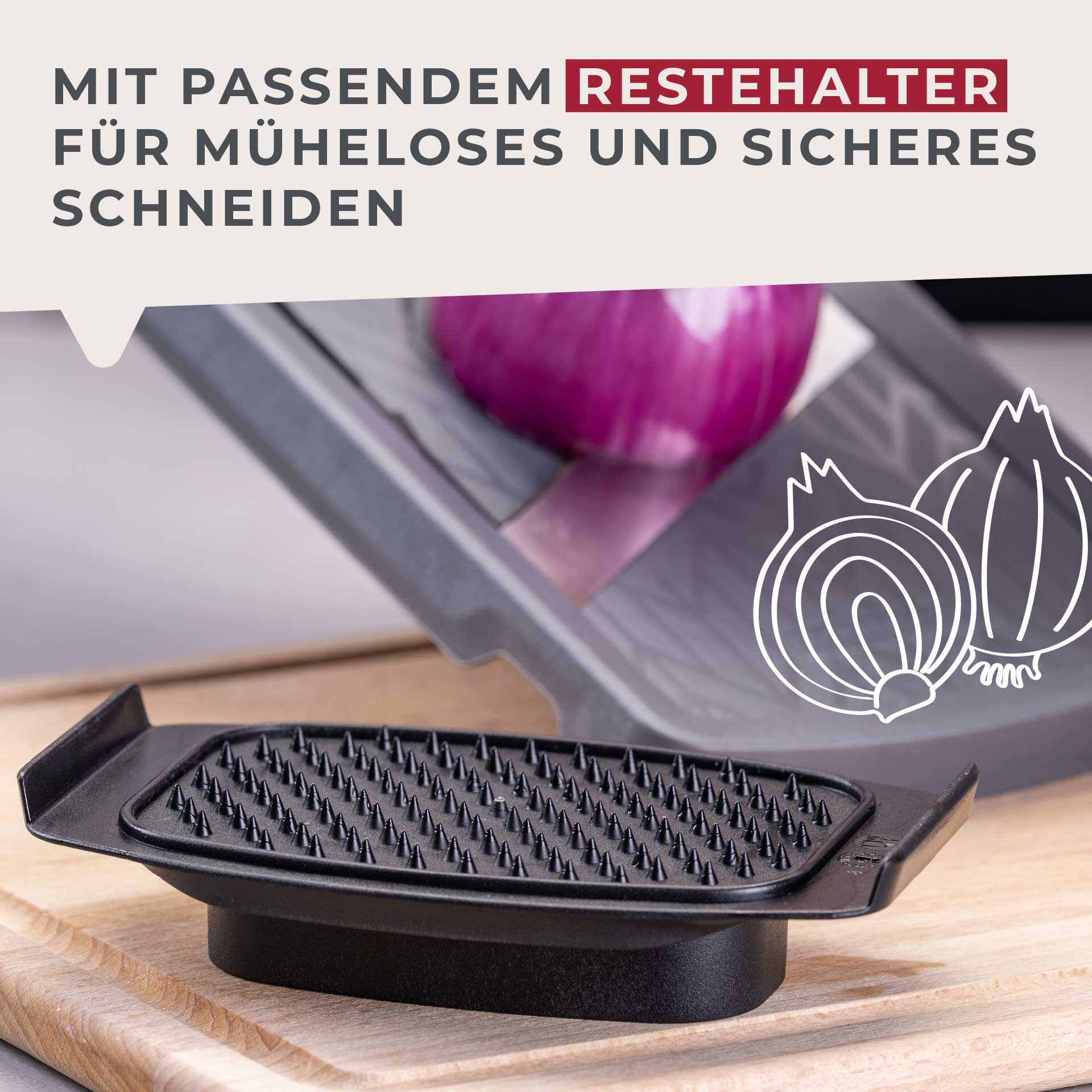 Gemüsehobel mit abnehmbaren Aufsatz Statement, grau