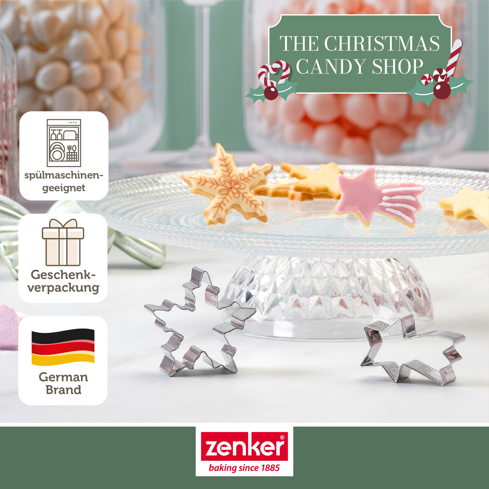 Ausstecher-Set Schneeflocke und Komet The Christmas Candy Shop