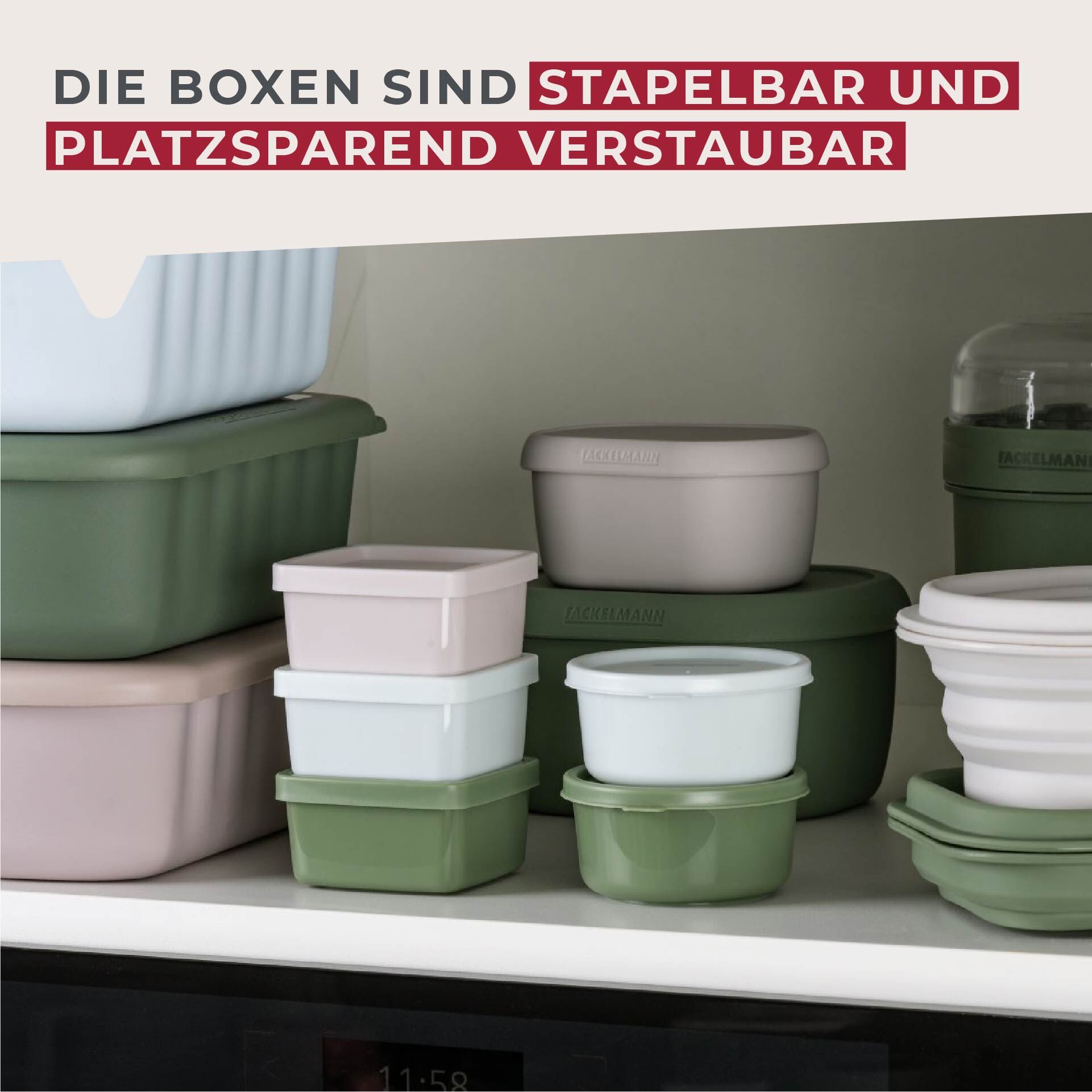 Snack Box Be The Move, eckig, 7x7cm, 3 Stk.