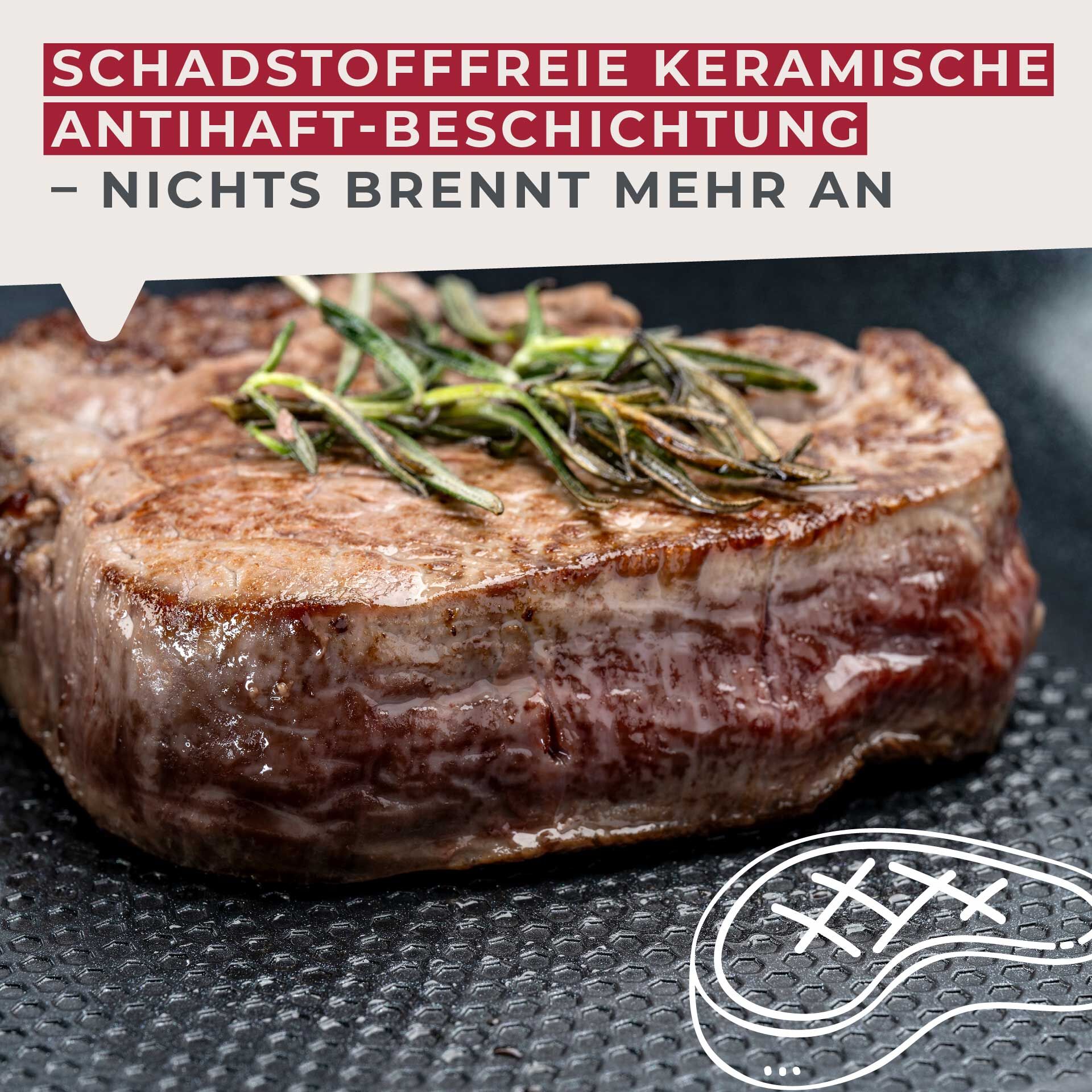 Bratpfanne Statement, Keramik, antihaft, Ø24cm