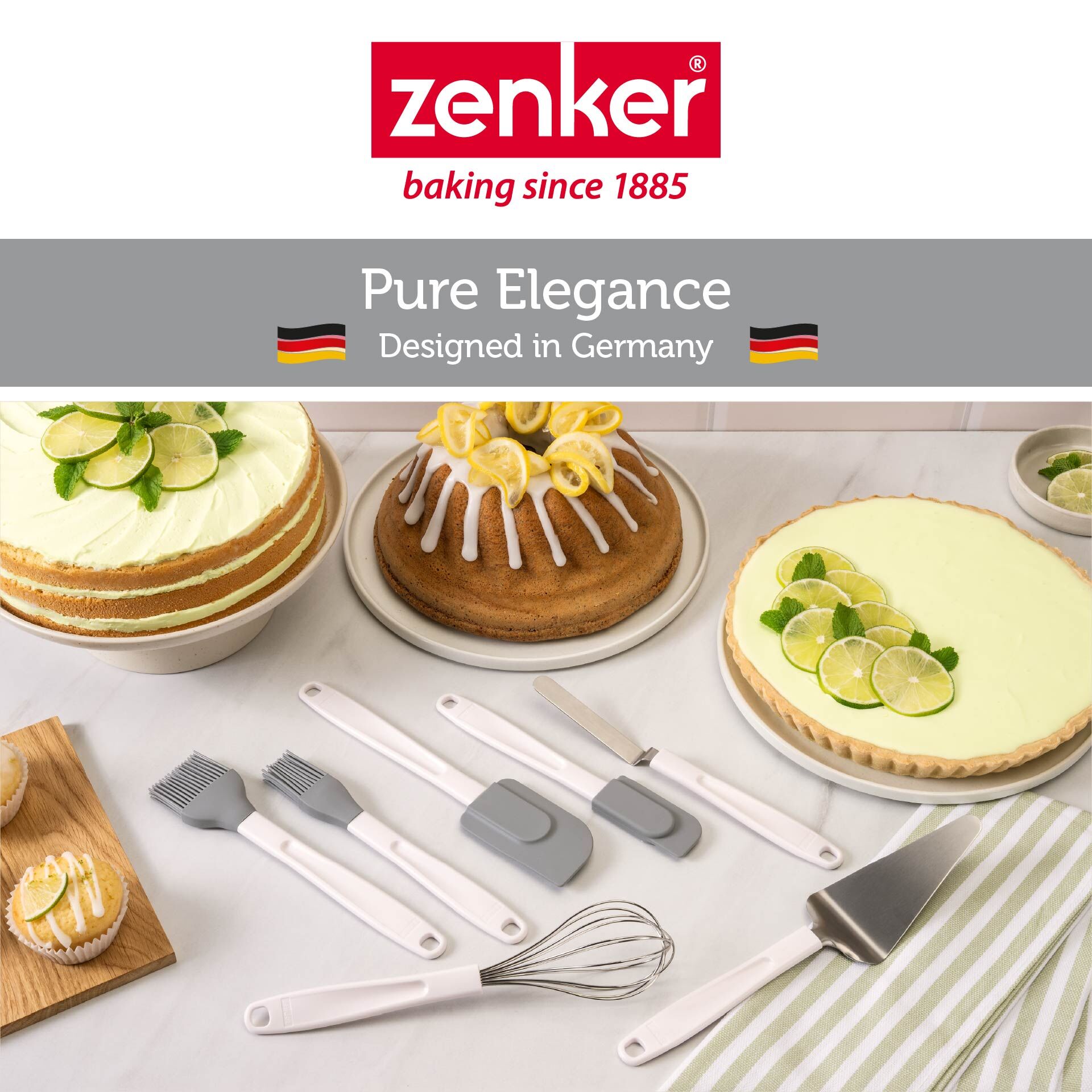 Backpinsel breit Pure Elegance, hellgrau, Silikon