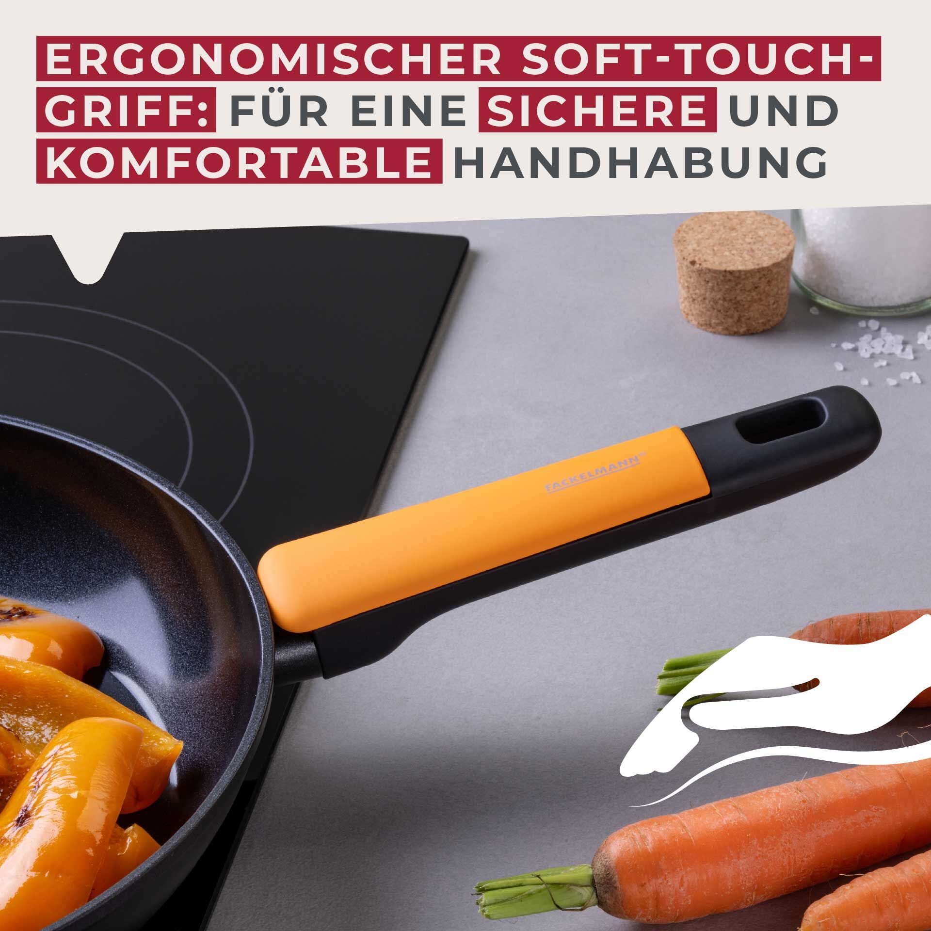 Wokpfanne Soft Collection, Keramik, antihaft, Ø28cm