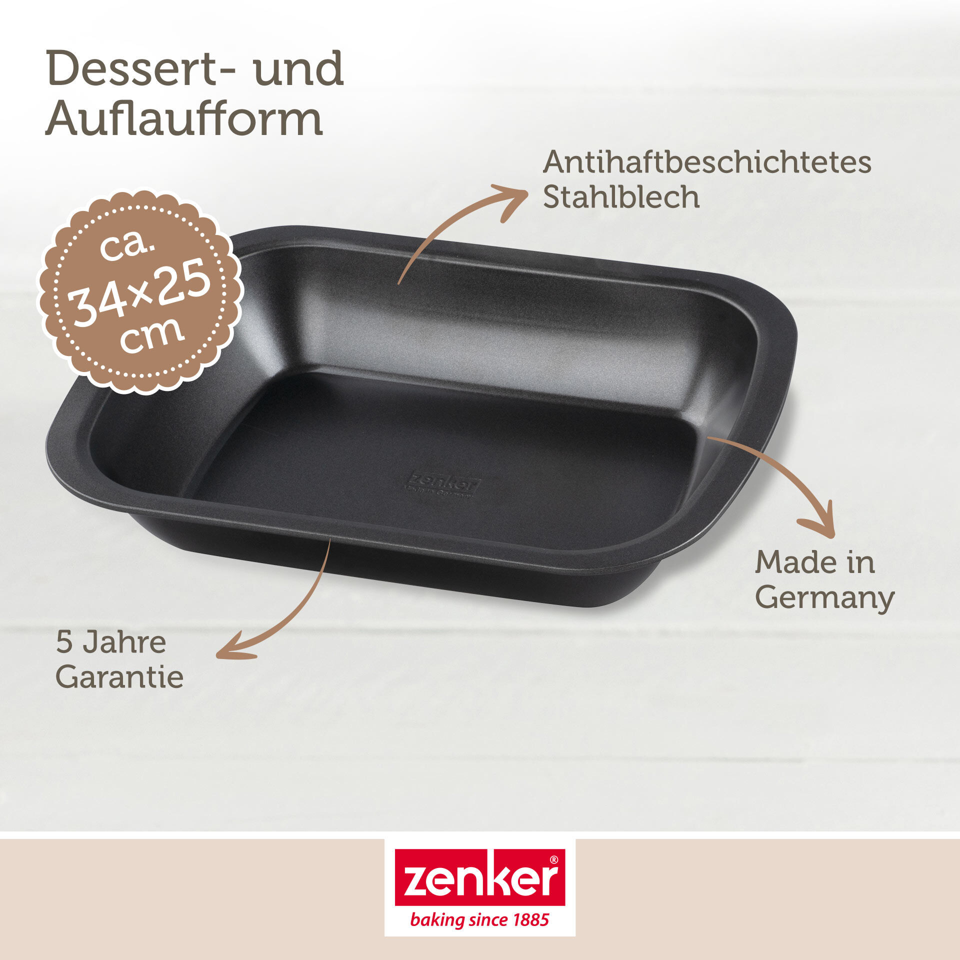 Dessert- & Auflaufform Special - Cooking, 34x25x6cm