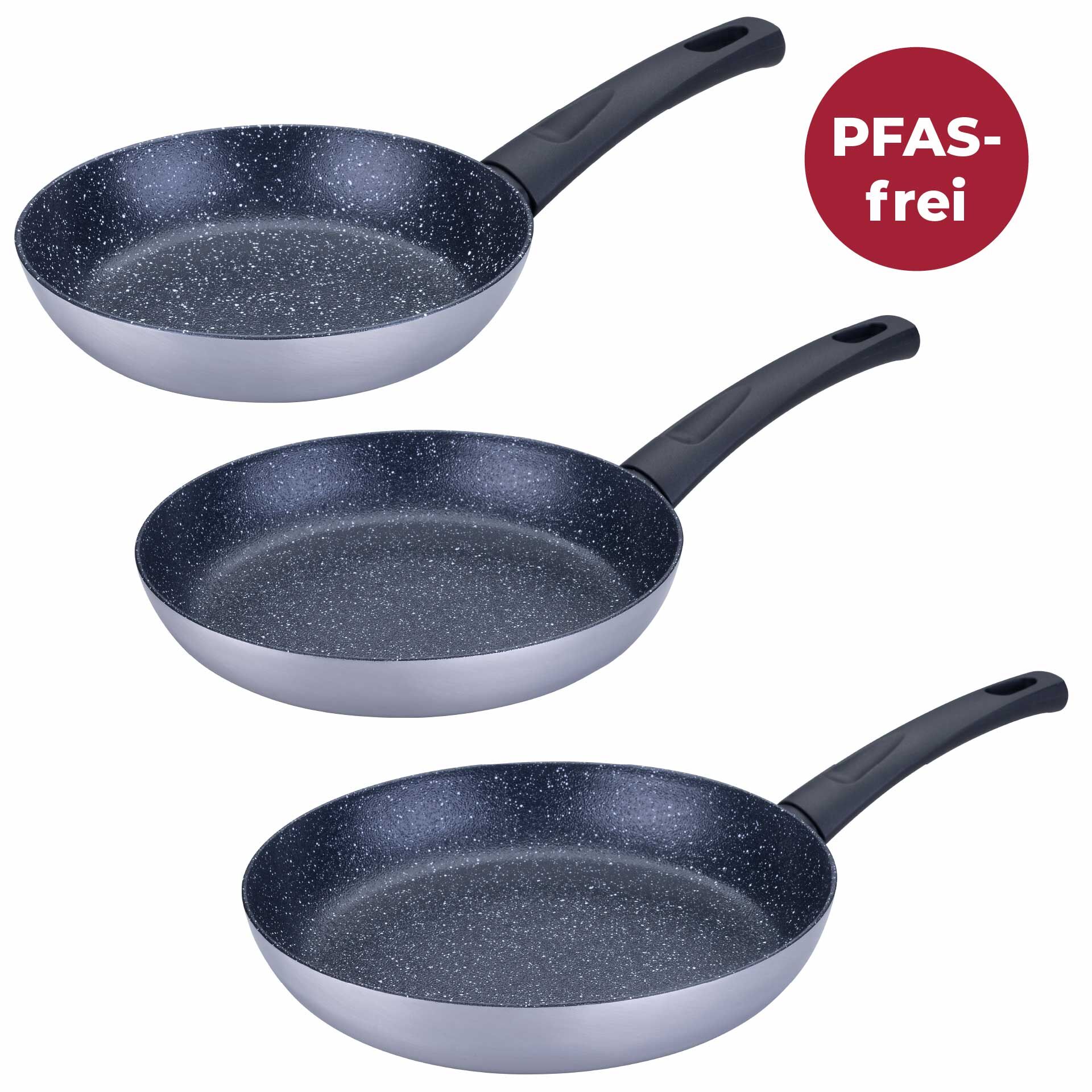 Bratpfannen-Set "Crisp", Keramik, antihaft, Ø20/24/28cm, 3-tlg.