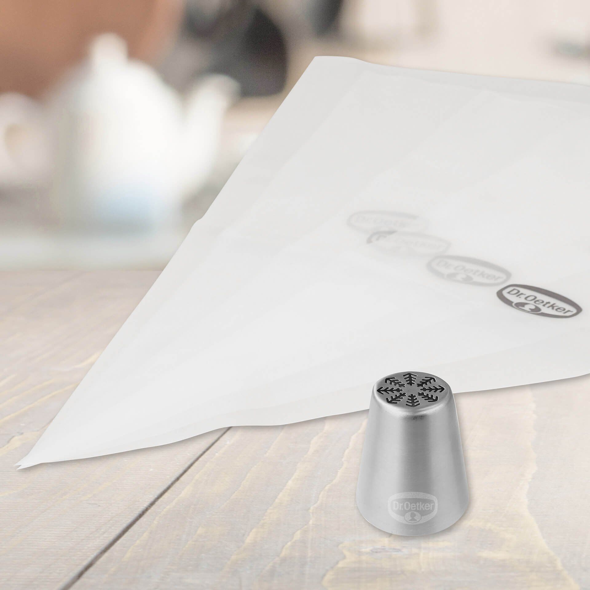 Tülle Eiskristall inkl. 4 Spritzbeutel White Christmas Baking