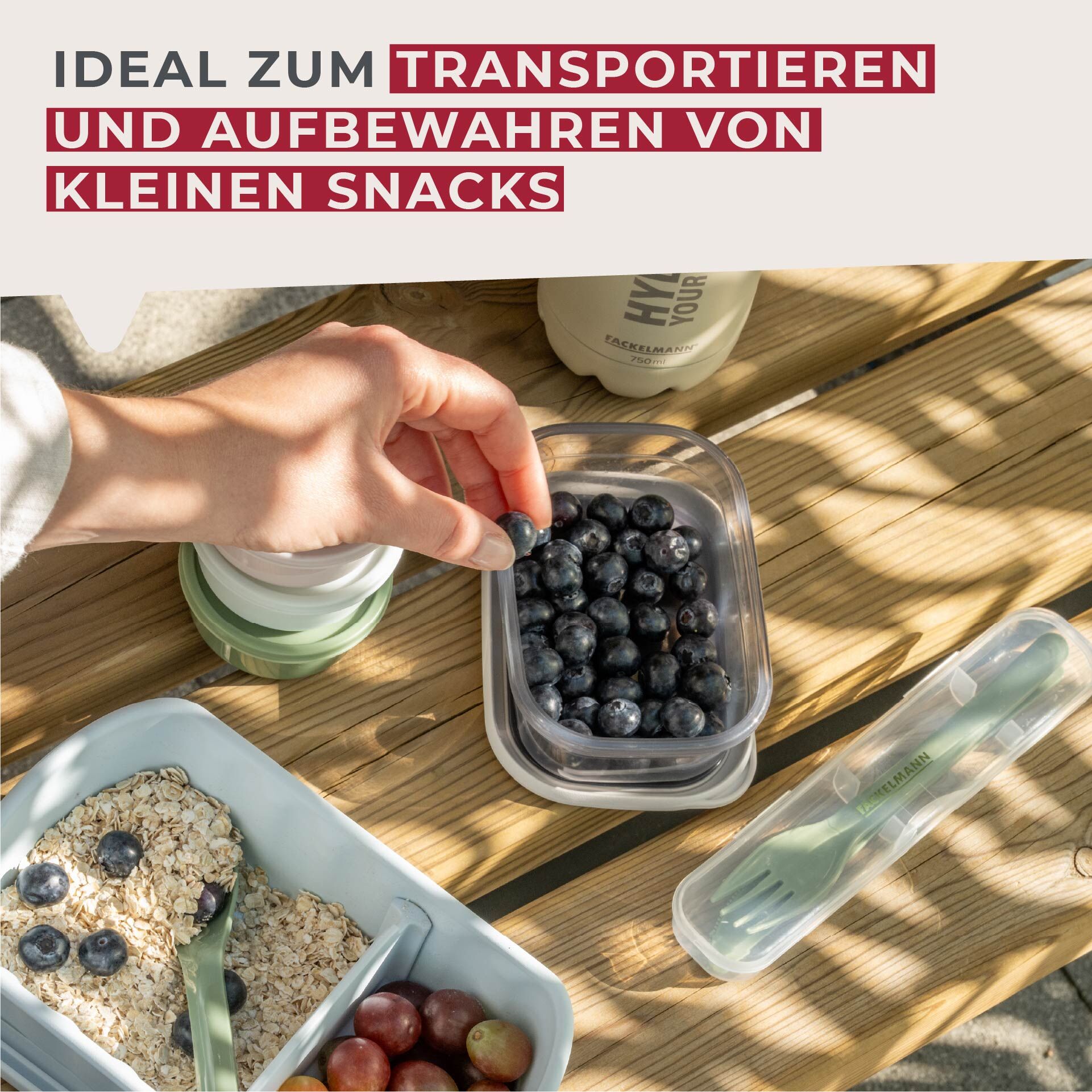 Vorratsdose Be The Move, eckig, 400ml