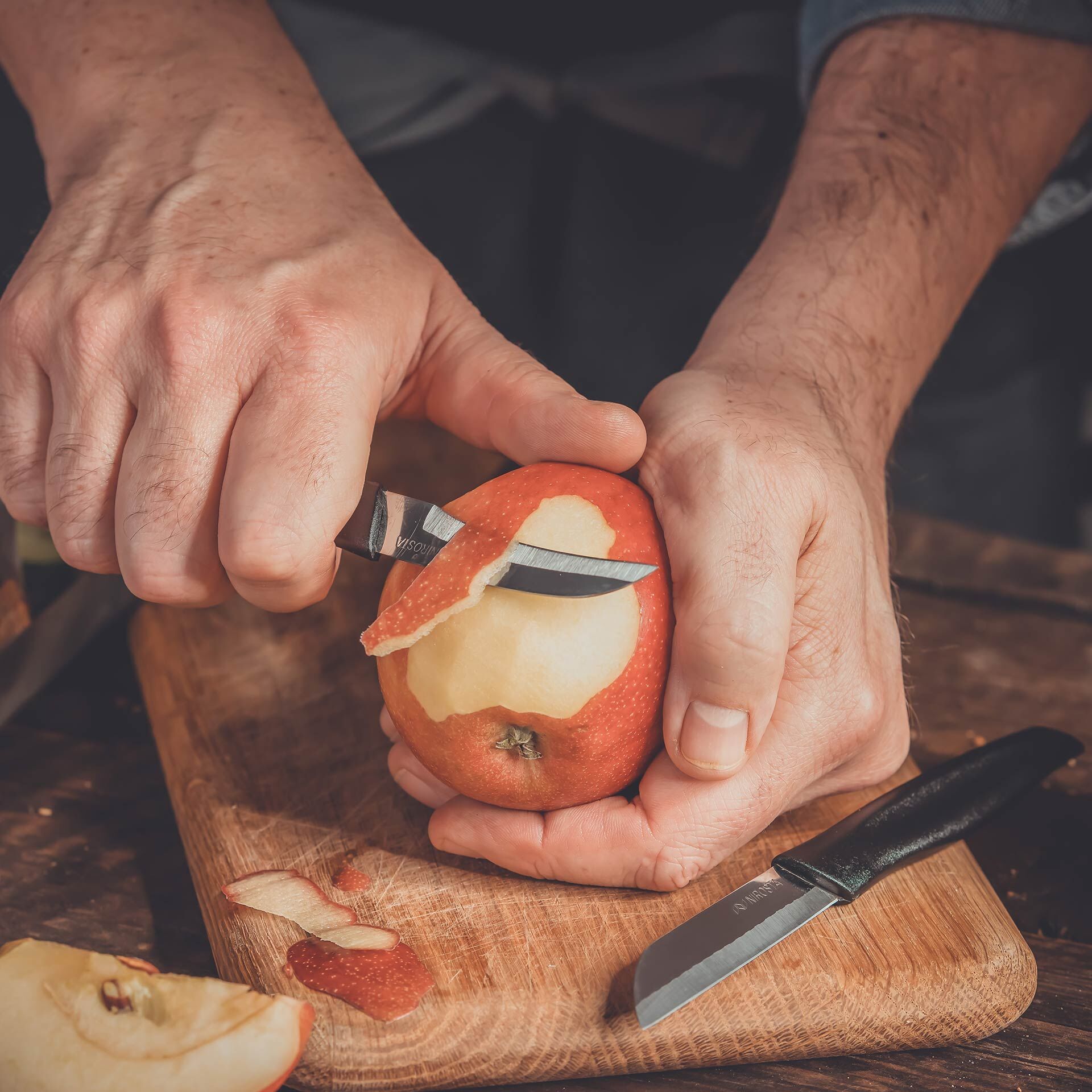 Schälmesser, 17cm, schwarz