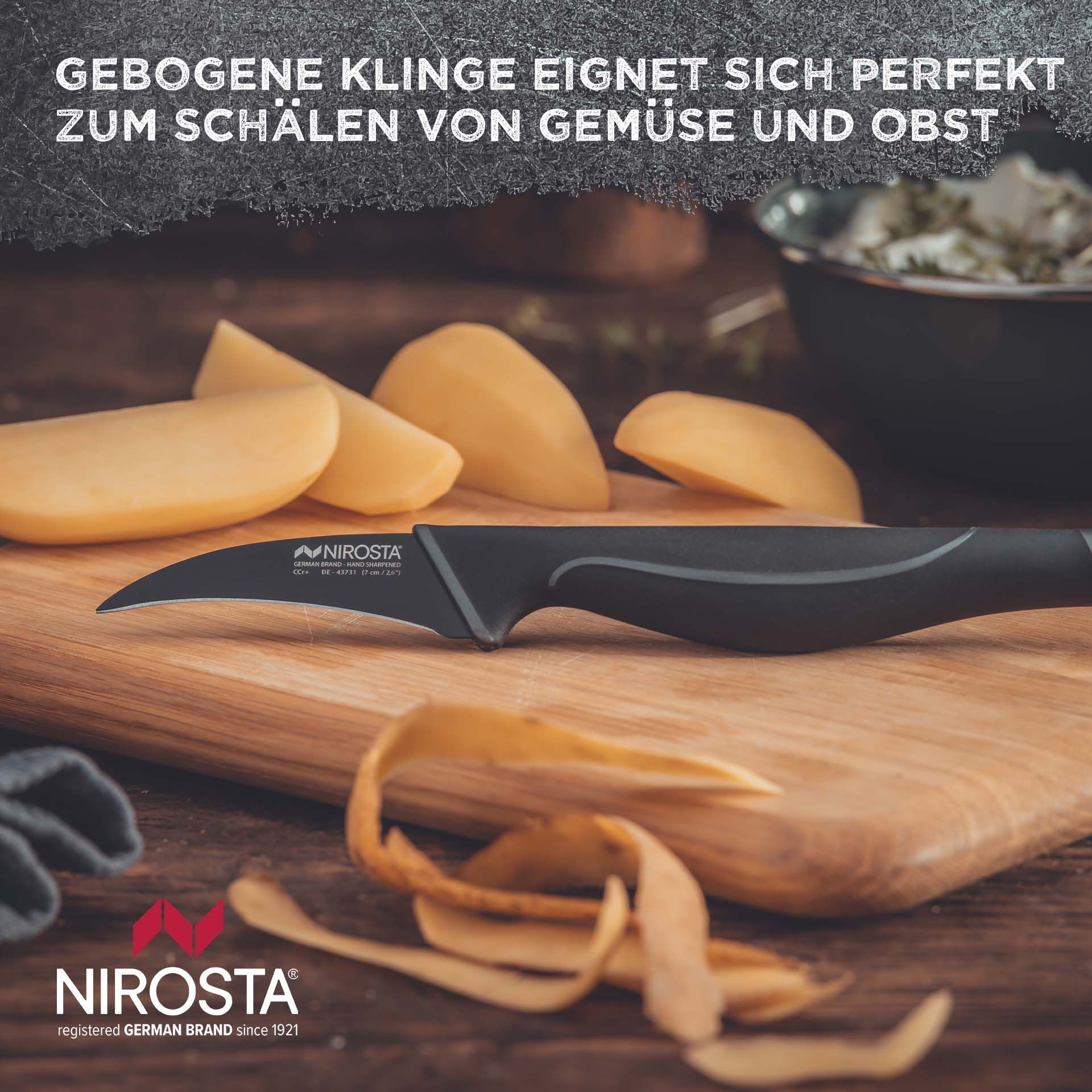 Schälmesser Wave, 7cm Klinge