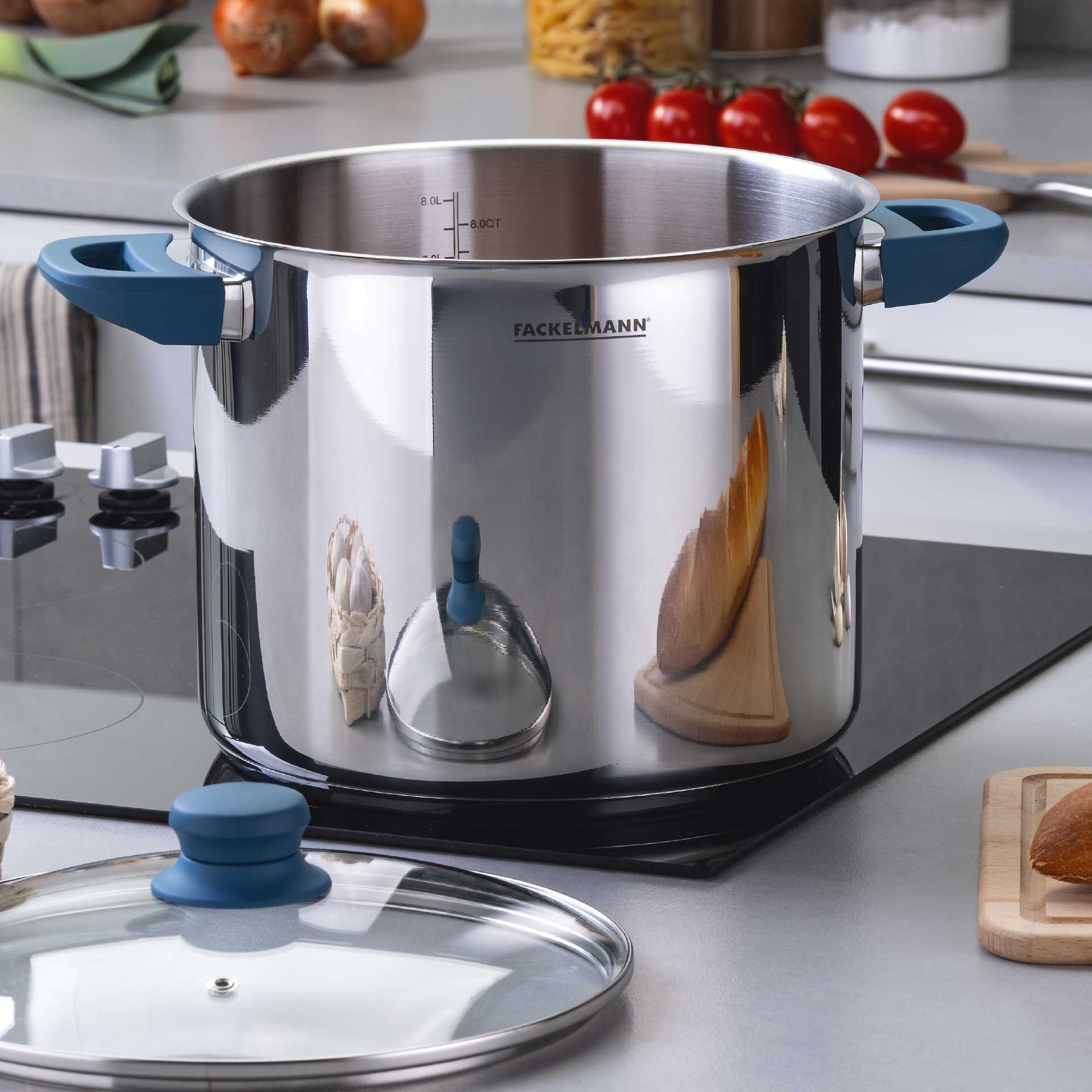 Kochtopf mit Deckel Essential, Ø24cm, blau