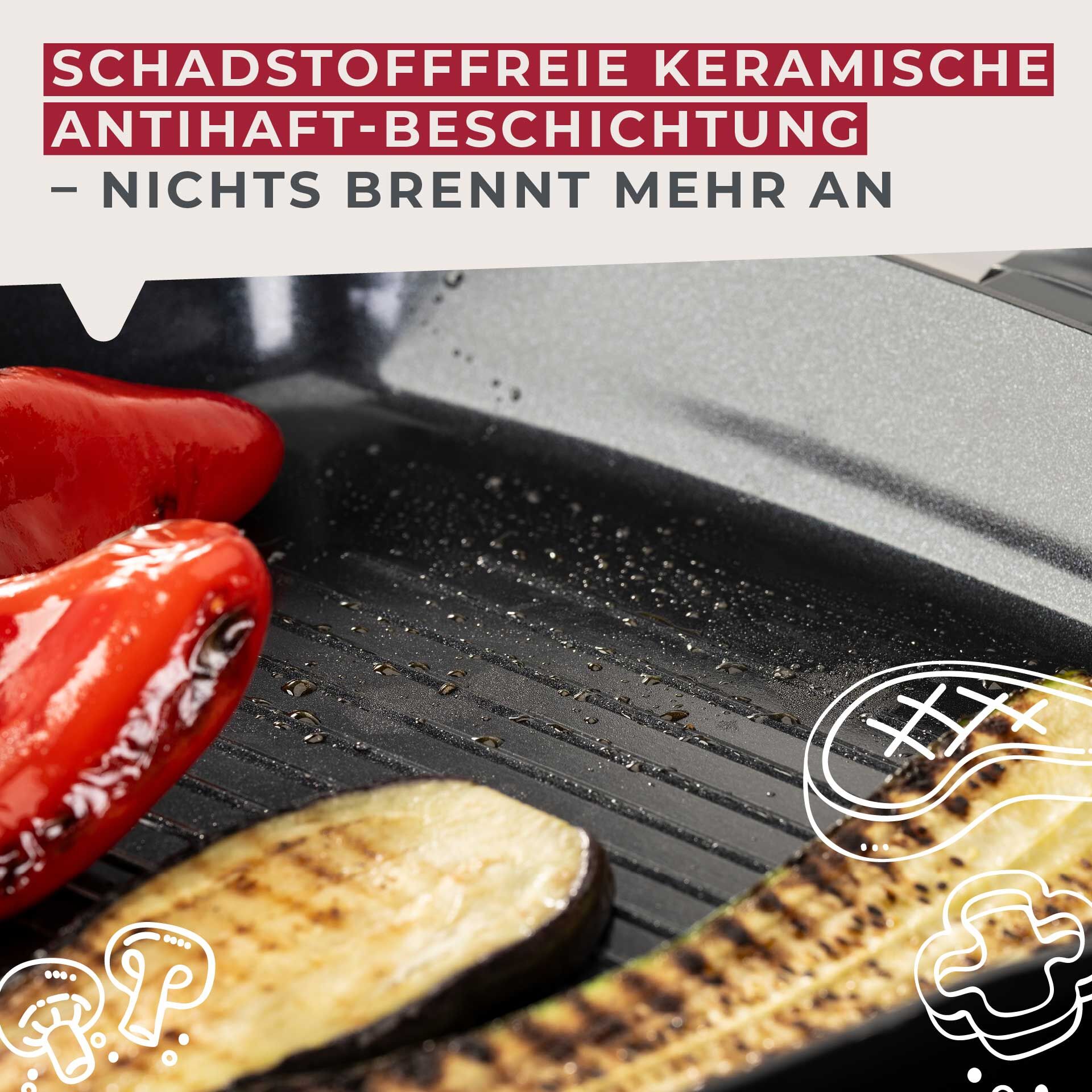 Grillpfanne Statement, Keramik, antihaft, Ø28cm