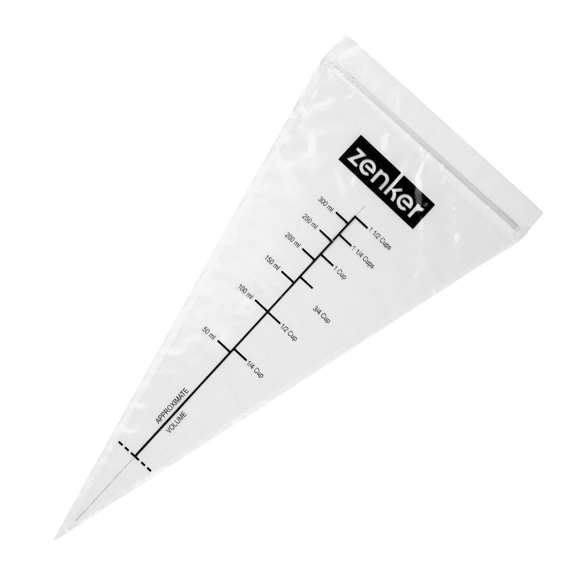 Spritzbeutel für Mikrowelle / Wasserbad mit Maßangabe