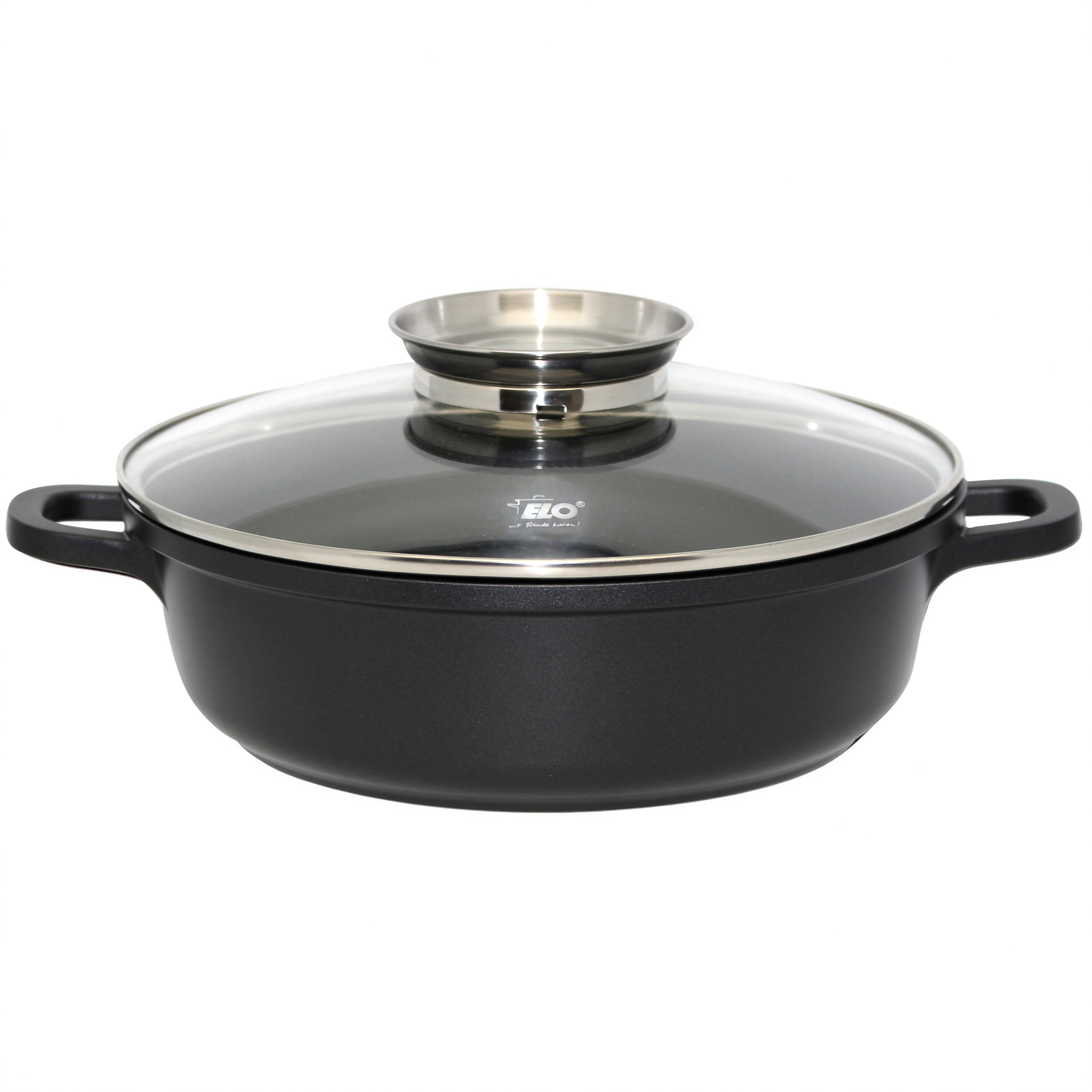 Servierpfanne Alucast, rund, 28x7,5cm