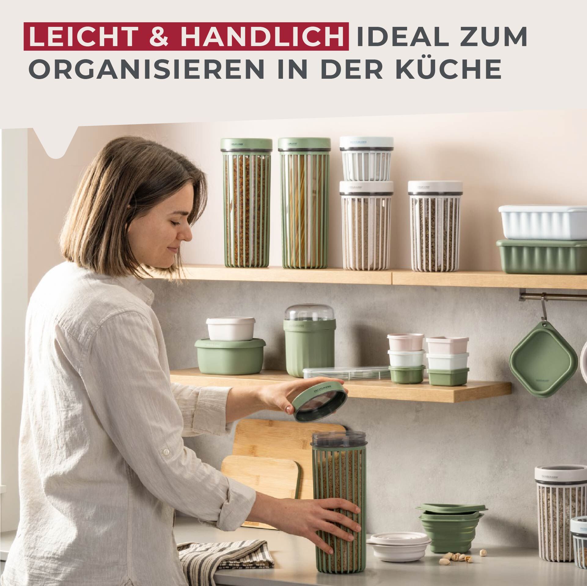 Vorratsdose Be The Move, gerillt, 1,7L, hellgrün