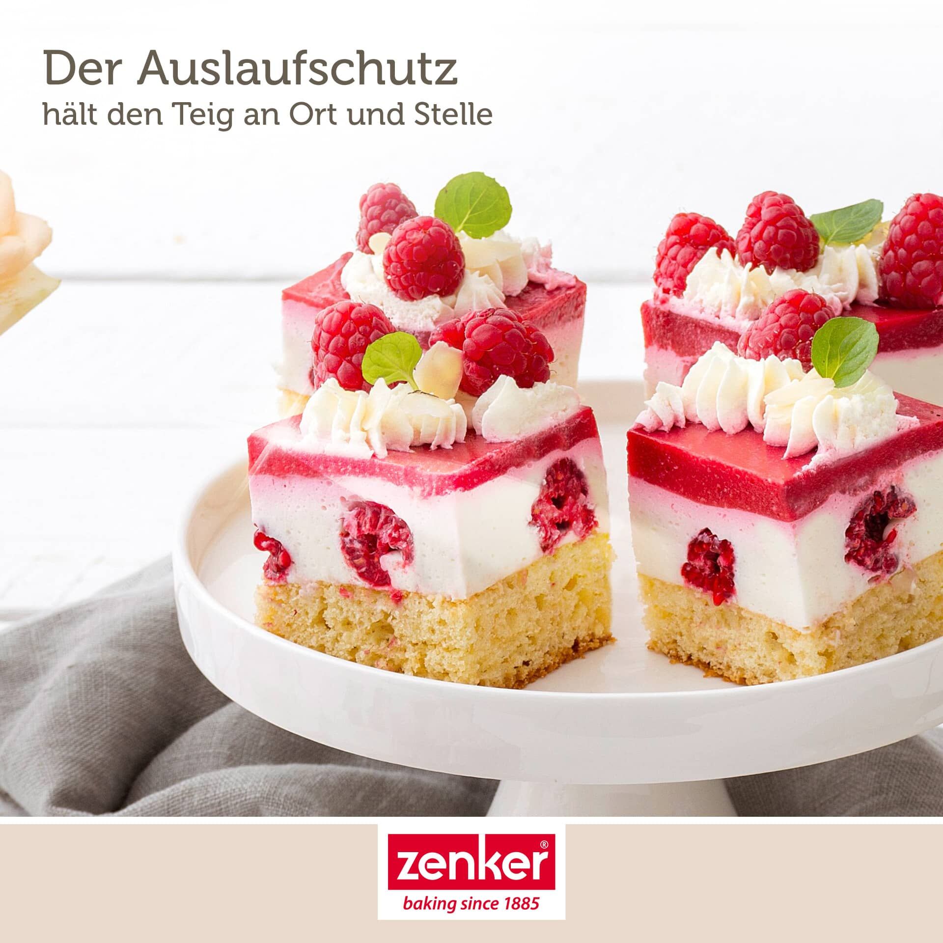 Springform rechteckig mit Auslaufschutz & Deckel Deluxe, 42x29cm