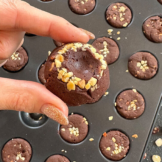 Schoko-Engelsaugen vom Zenker Engelsaugen-Backblech