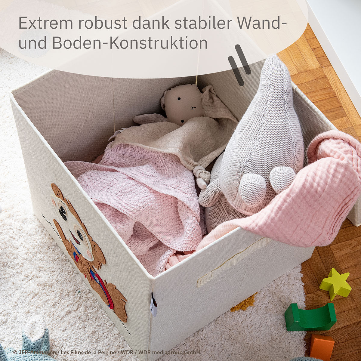 Aufbewahrungsbox mit Deckel Bobo sitzend, 33x33x33cm