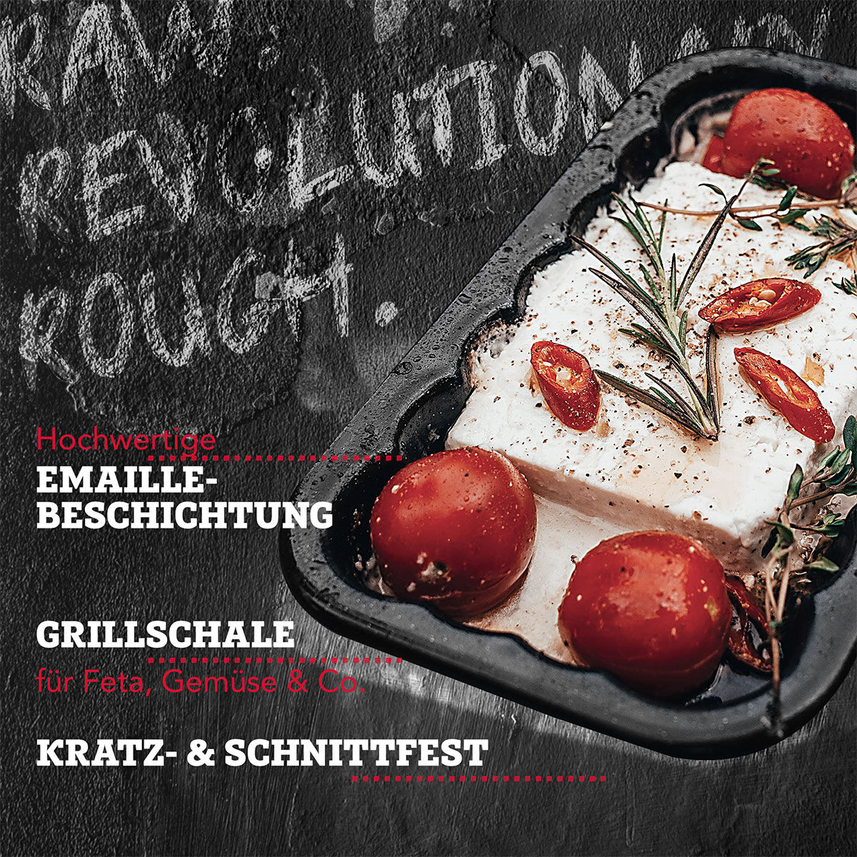 Grillschale Emaille, 21x12cm