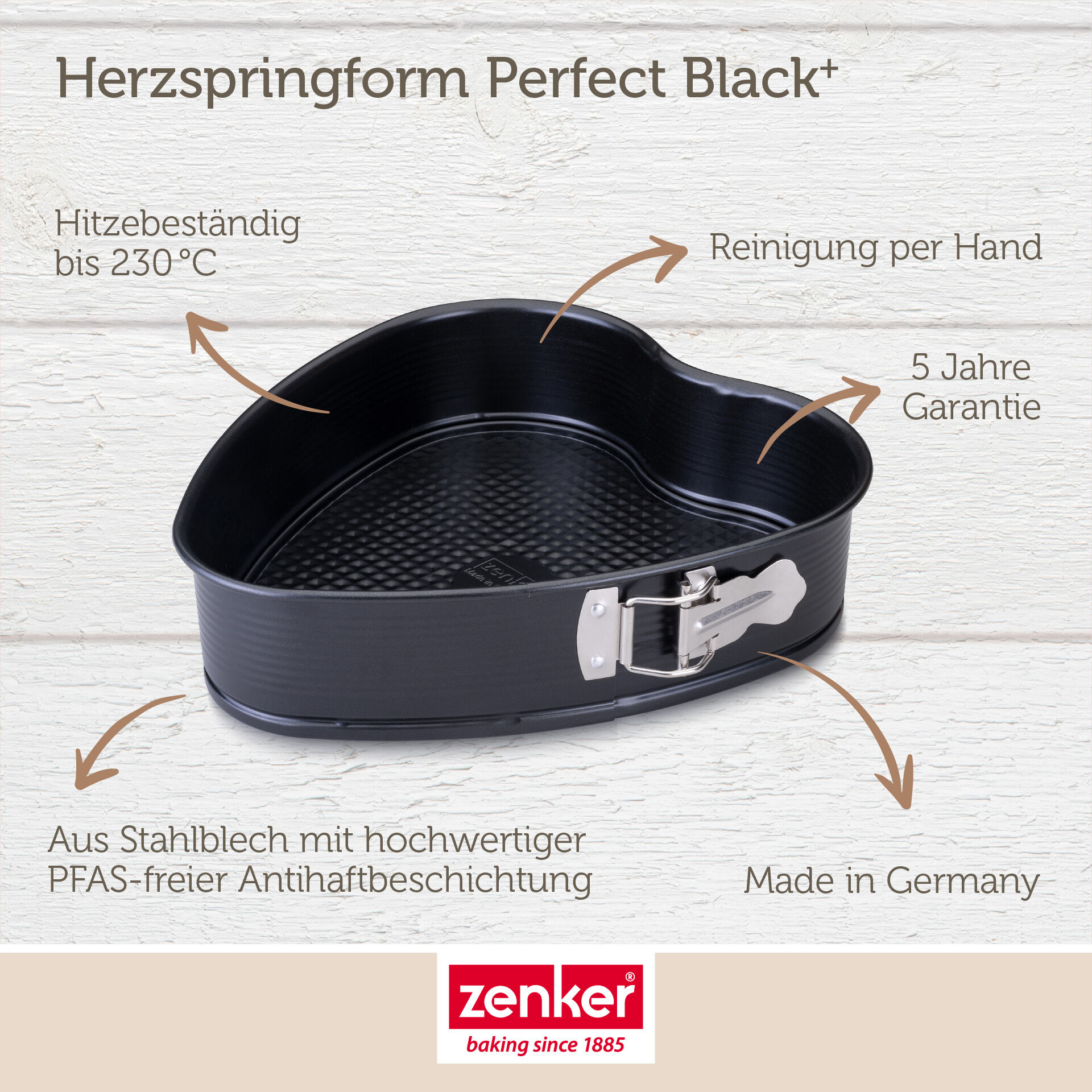 Springform Herz Perfect Black+