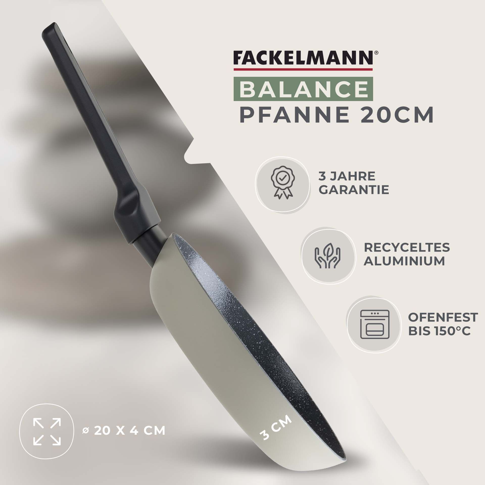 Bratpfanne Balance, Keramik, antihaft, Ø20cm