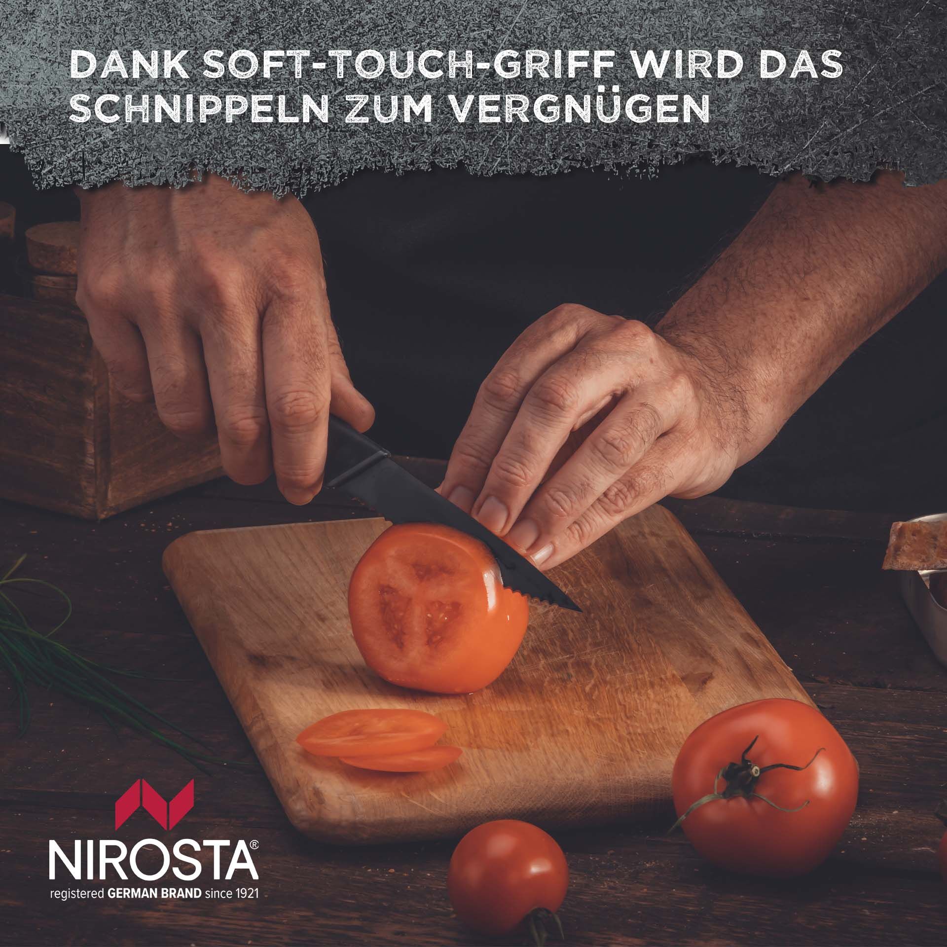 Küchenmesser gezahnt Wave, 11cm Klinge