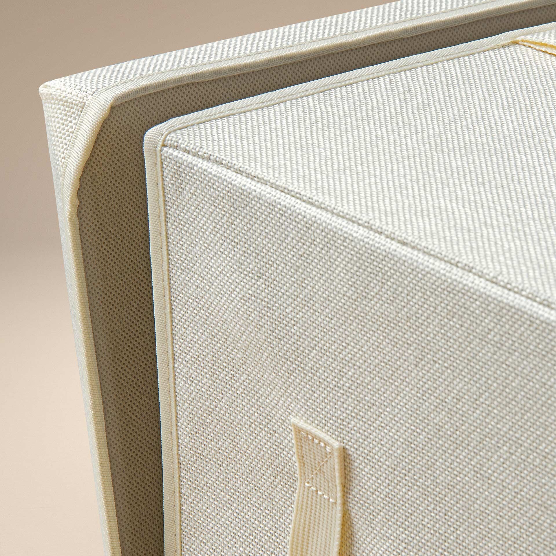 Aufbewahrungsbox mit Deckel, beige, 33x33x33cm