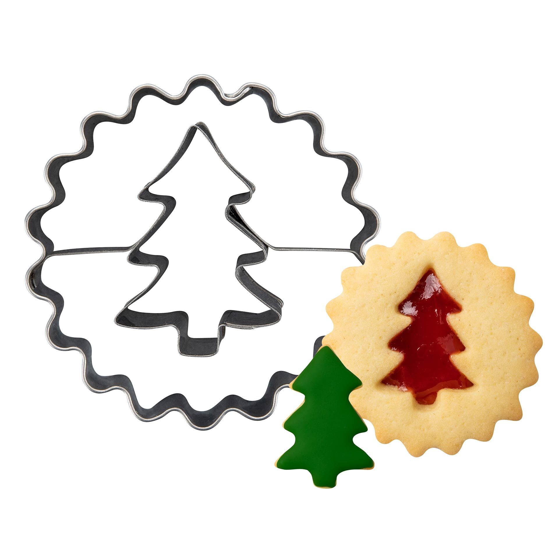 Ausstecher Linzer mit Tannenbaum, Ø54mm