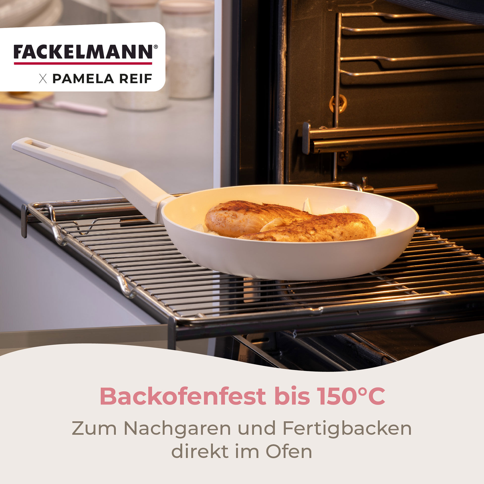 Pamela Reif Bratpfanne Ø24cm, Keramik, Wabenboden