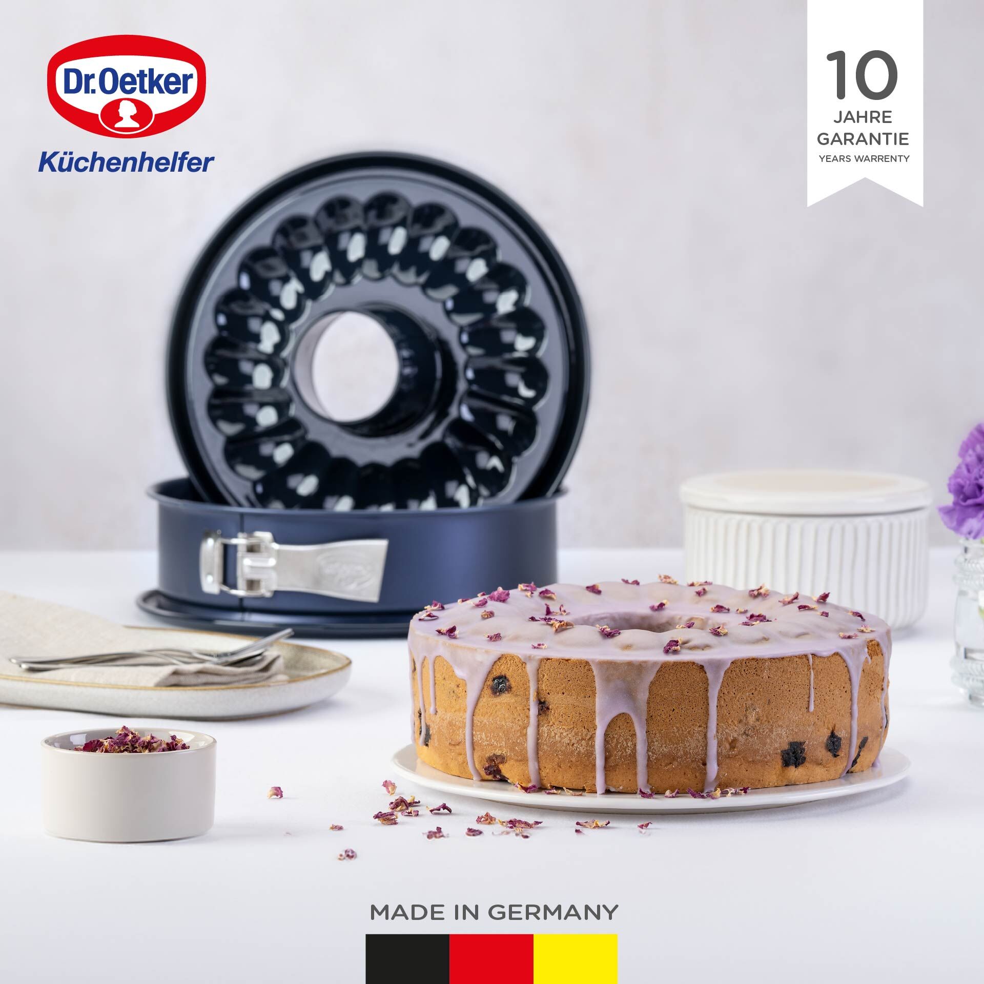 Springform mit Flach- und Rohrboden Back-Liebe Emaille, Ø26cm