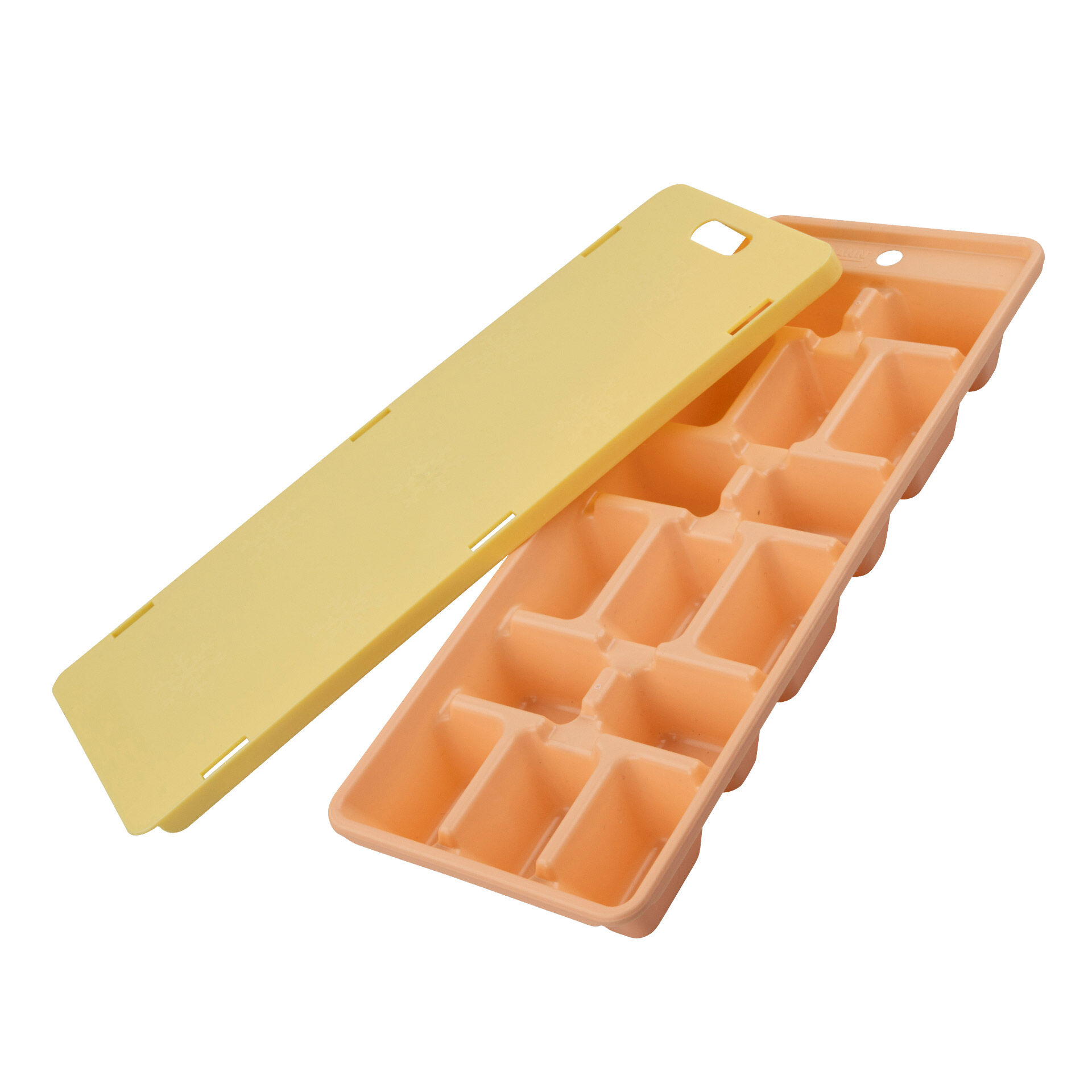 17045 | Eiswürfelform gelb/orange Deckel, mit