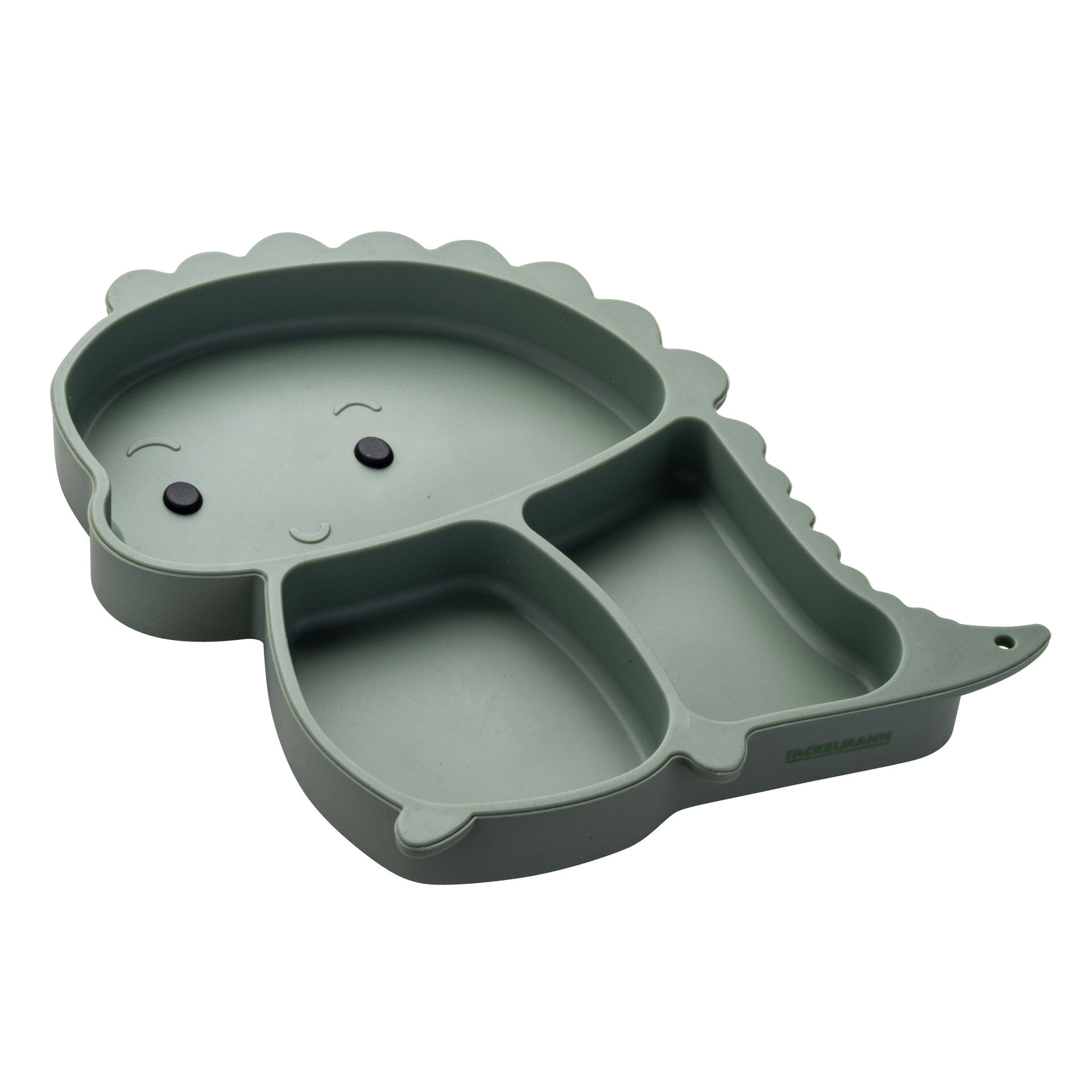 Teller mit Saugnapf Mini Cooking, Dino, unterteilt, Silikon
