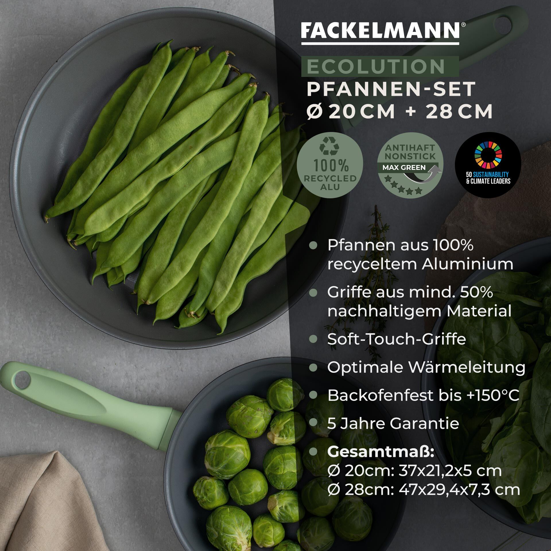 Pfannen-Set "Ecolution", 2-teilig