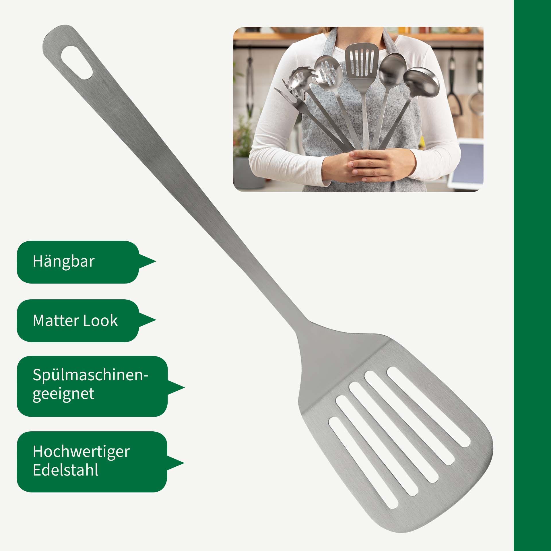 Pfannenwender Berlin, 32cm, Edelstahl