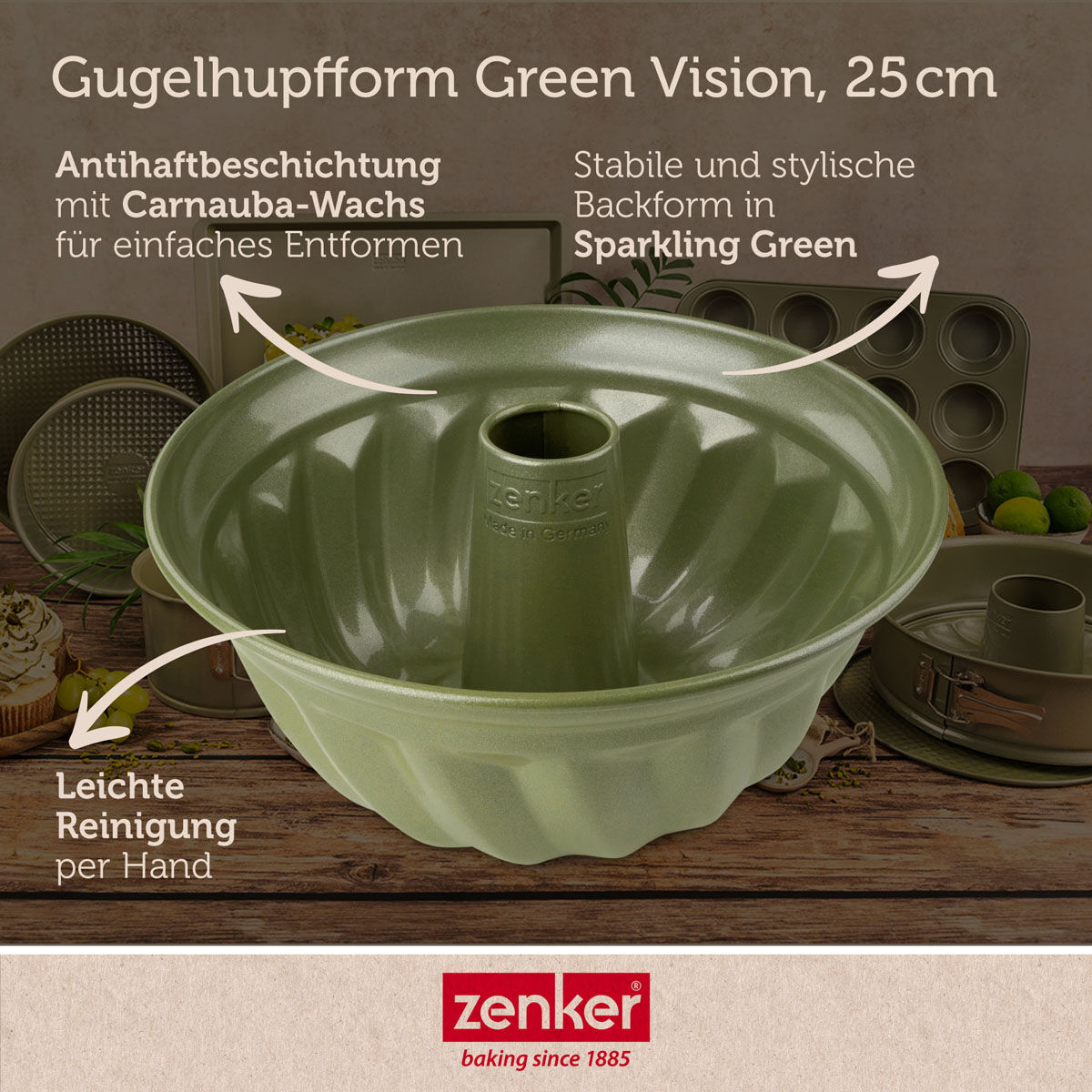 Gugelhupfform Green Vision, Ø25cm