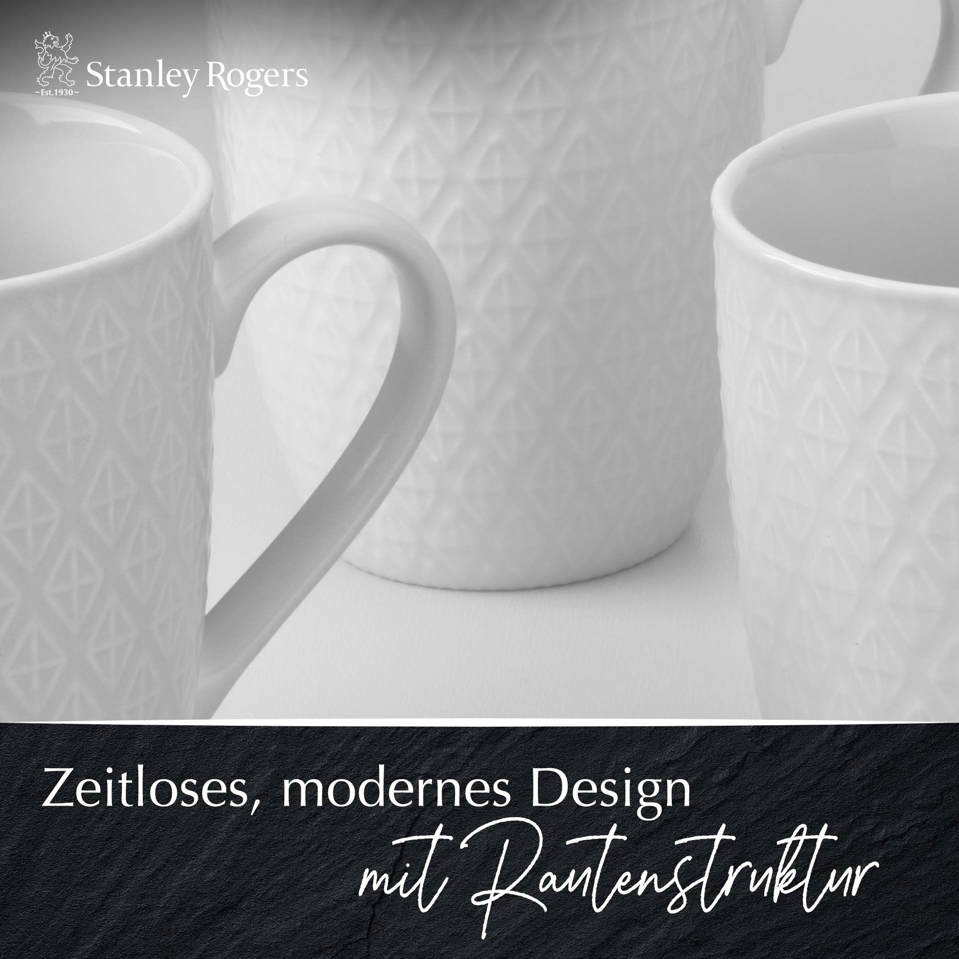 Tassen weiß, 340ml, 6er Set