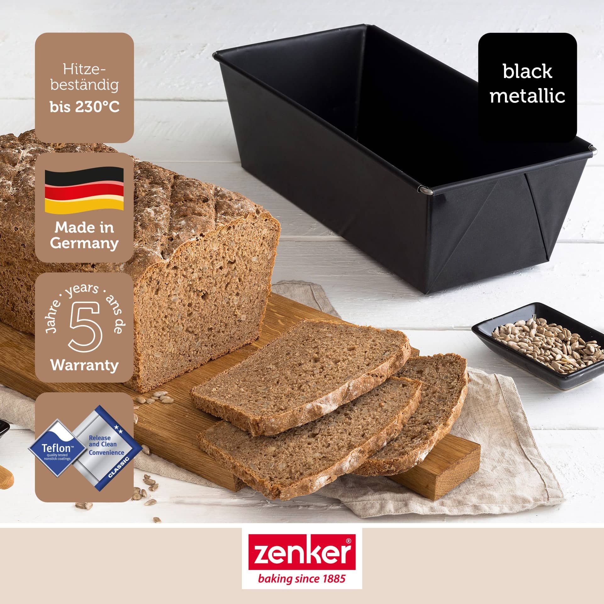 Brotbackform Black Metallic, 31cm