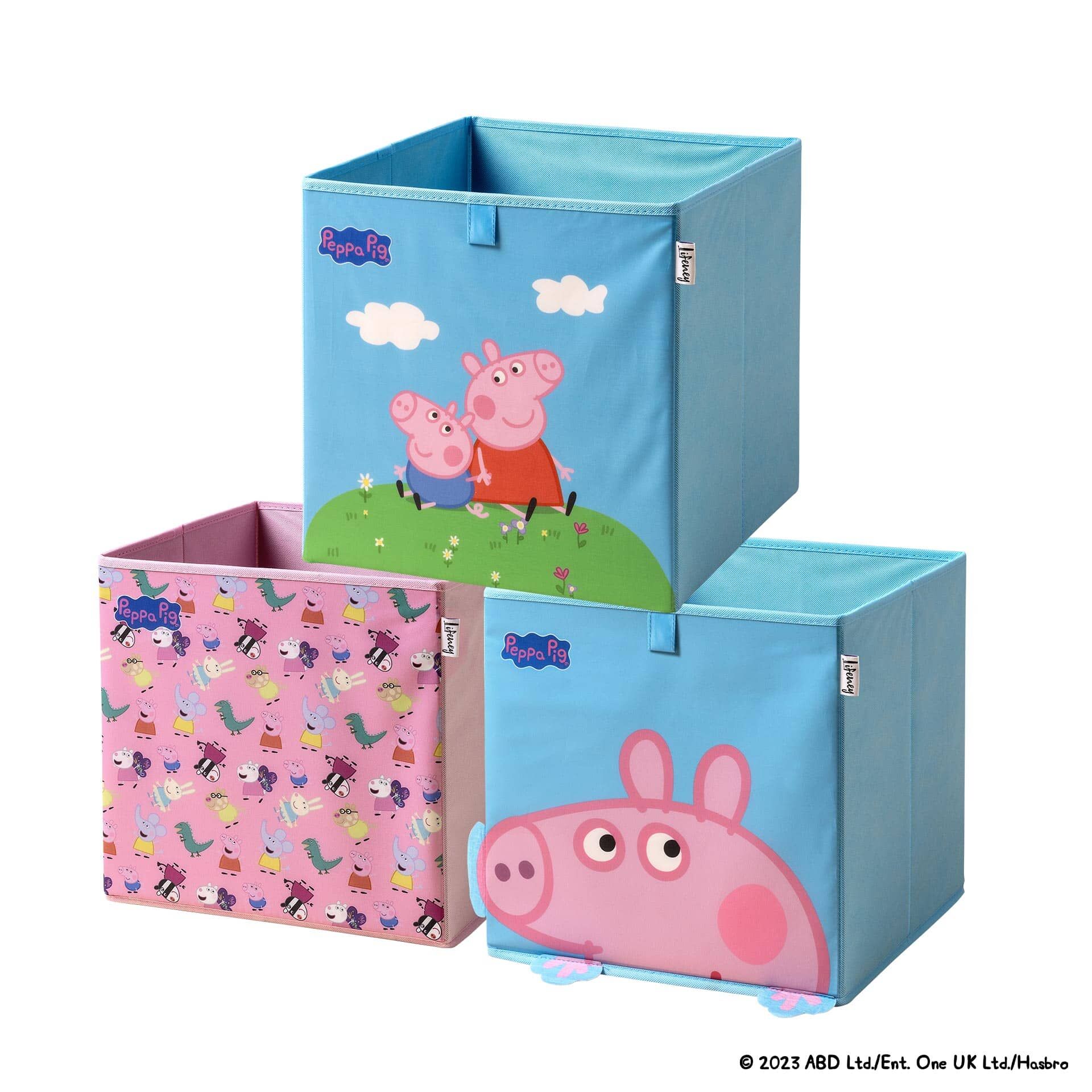 Aufbewahrungsbox Peppa Pig 3er Set, 33x33x33cm