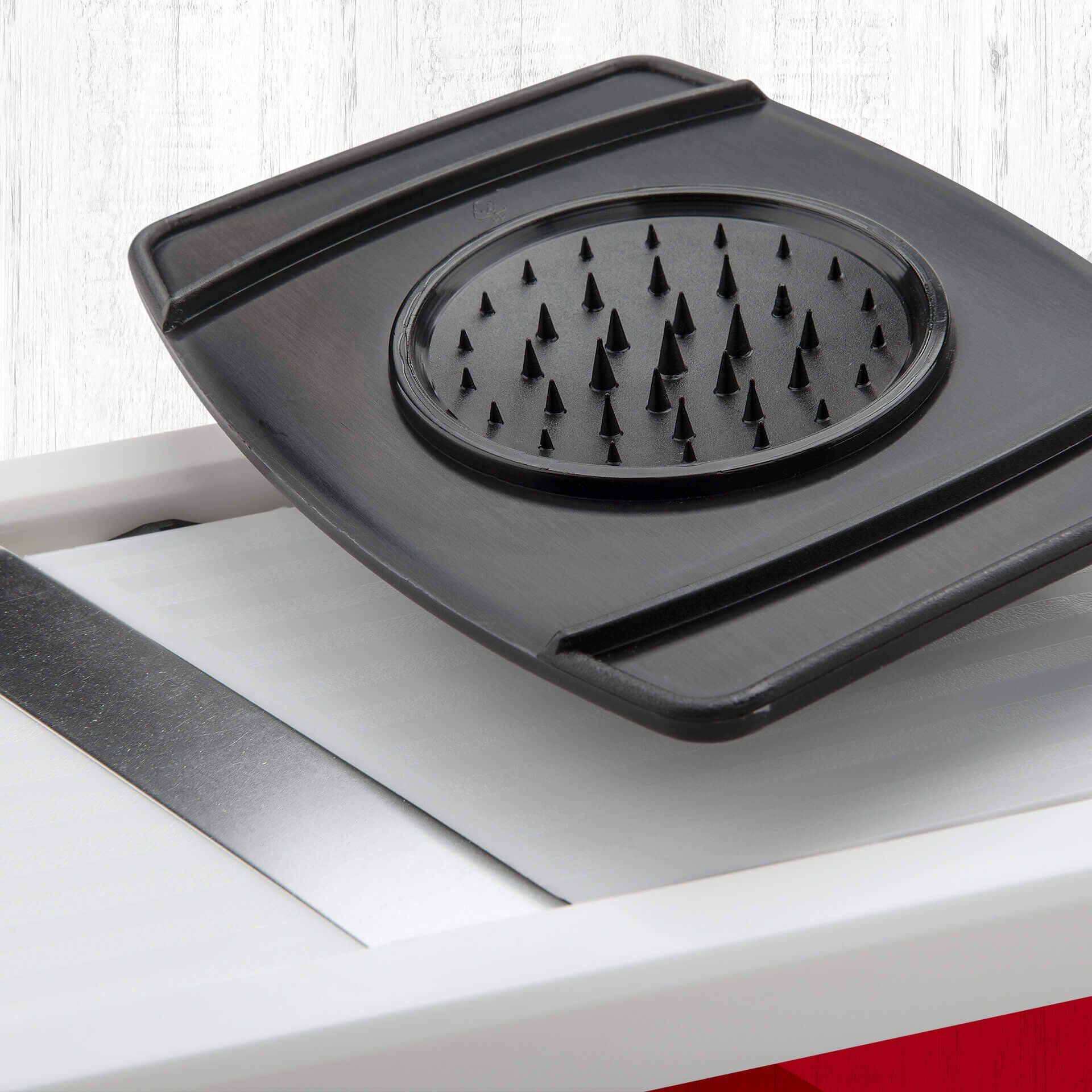 Gemüsehobel, verstellbar, mit Restehalter