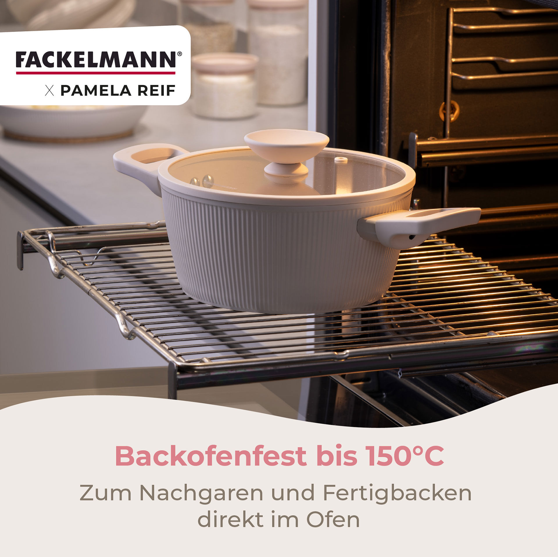 Pamela Reif Kochtopf mit Deckel Shell, Ø24cm