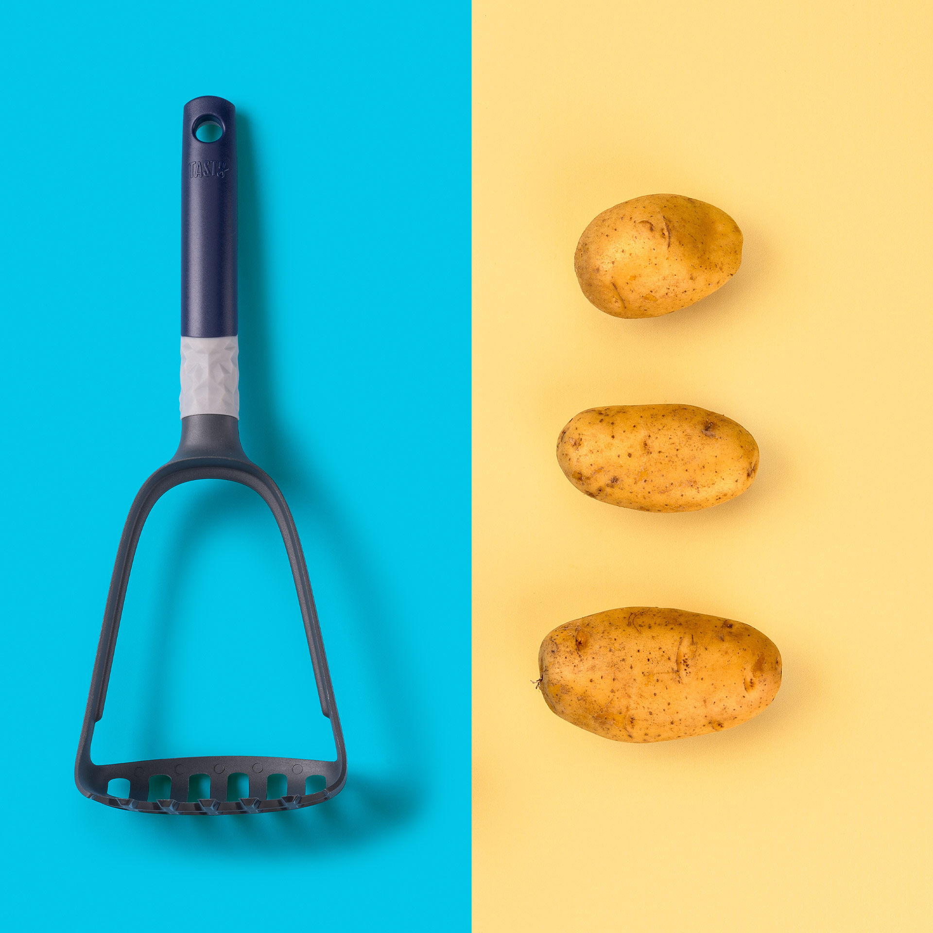 Kartoffelstampfer mit Spaghettilöffel Ocean Blue, 2in1