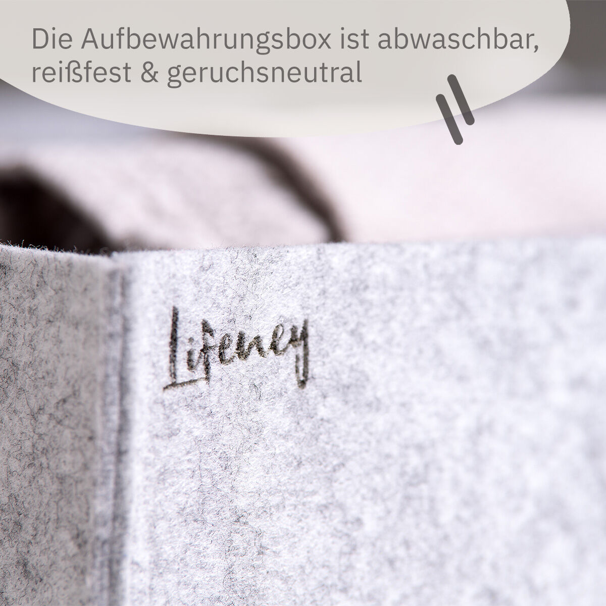 Organize your closet Aufbewahrungsbox, 54x37x21 cm, Filz, grau