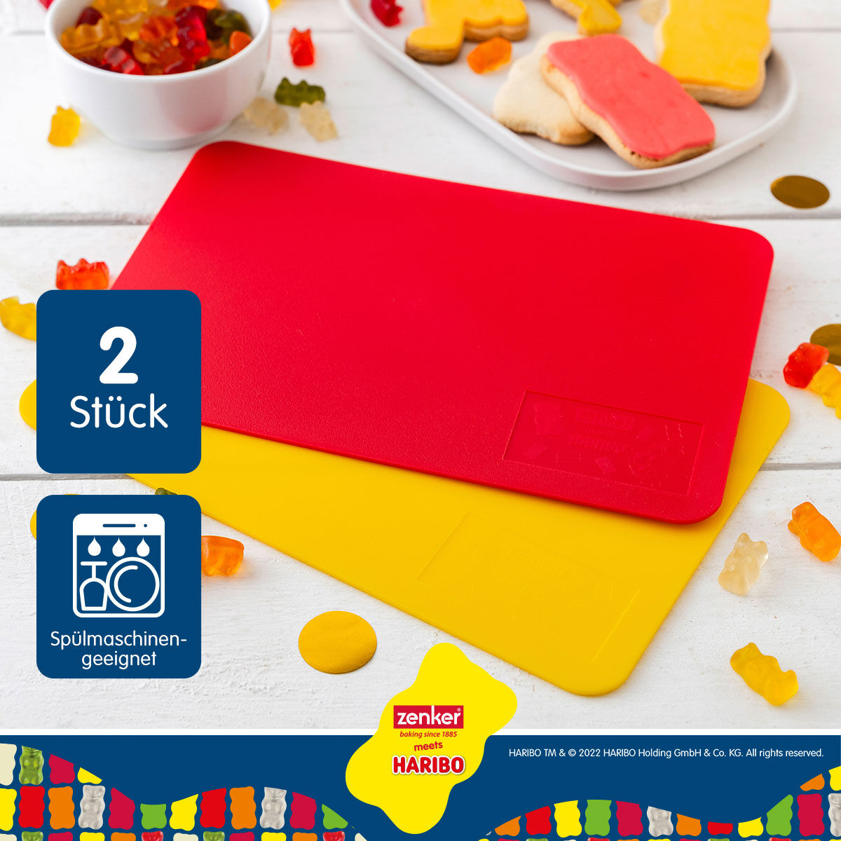 Schneidmatten-Set "HARIBO Goldbär", 24x16cm, 2-tlg