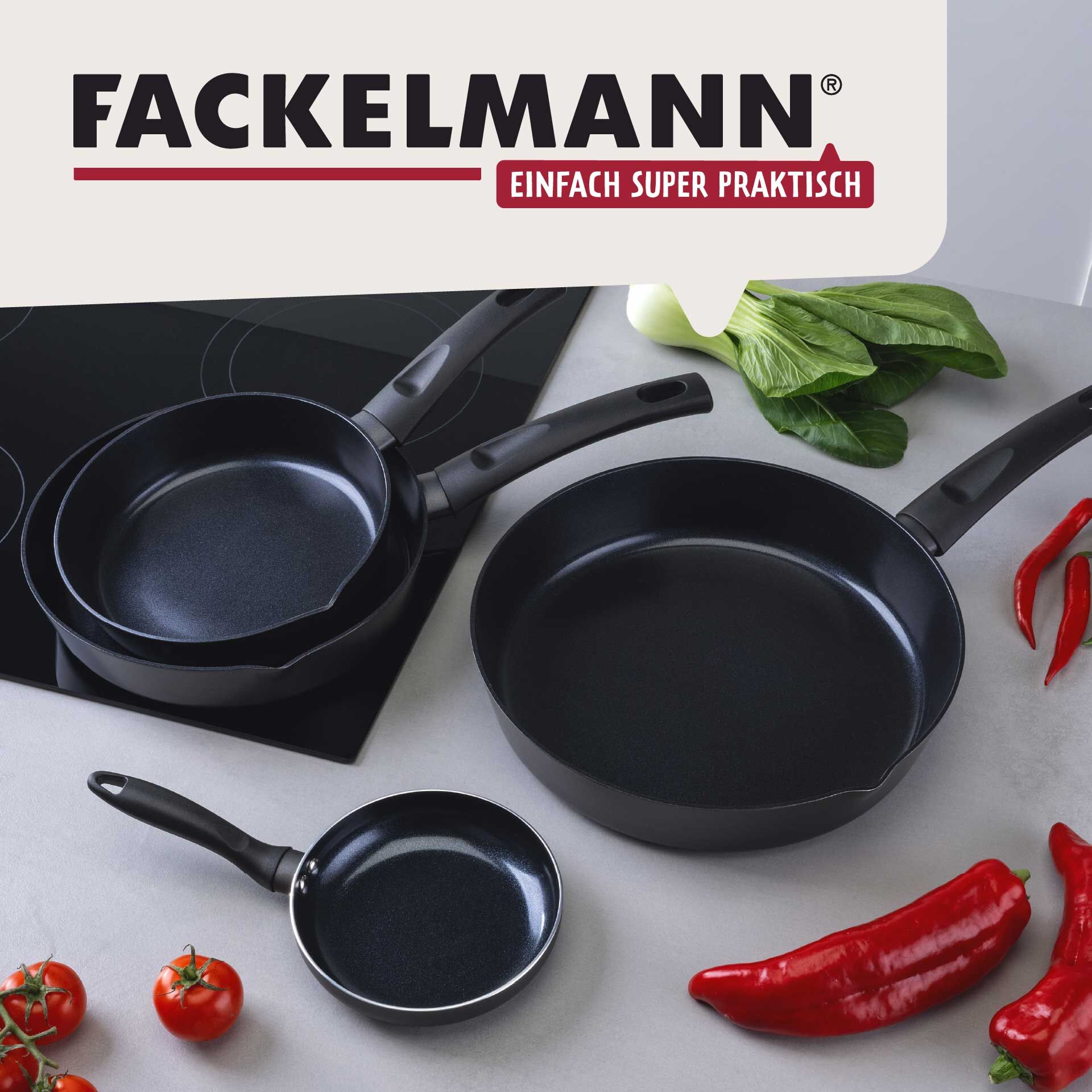 Bratpfannen-Set "Highrise", Keramik, antihaft, Ø20/24/28cm, 3-tlg.